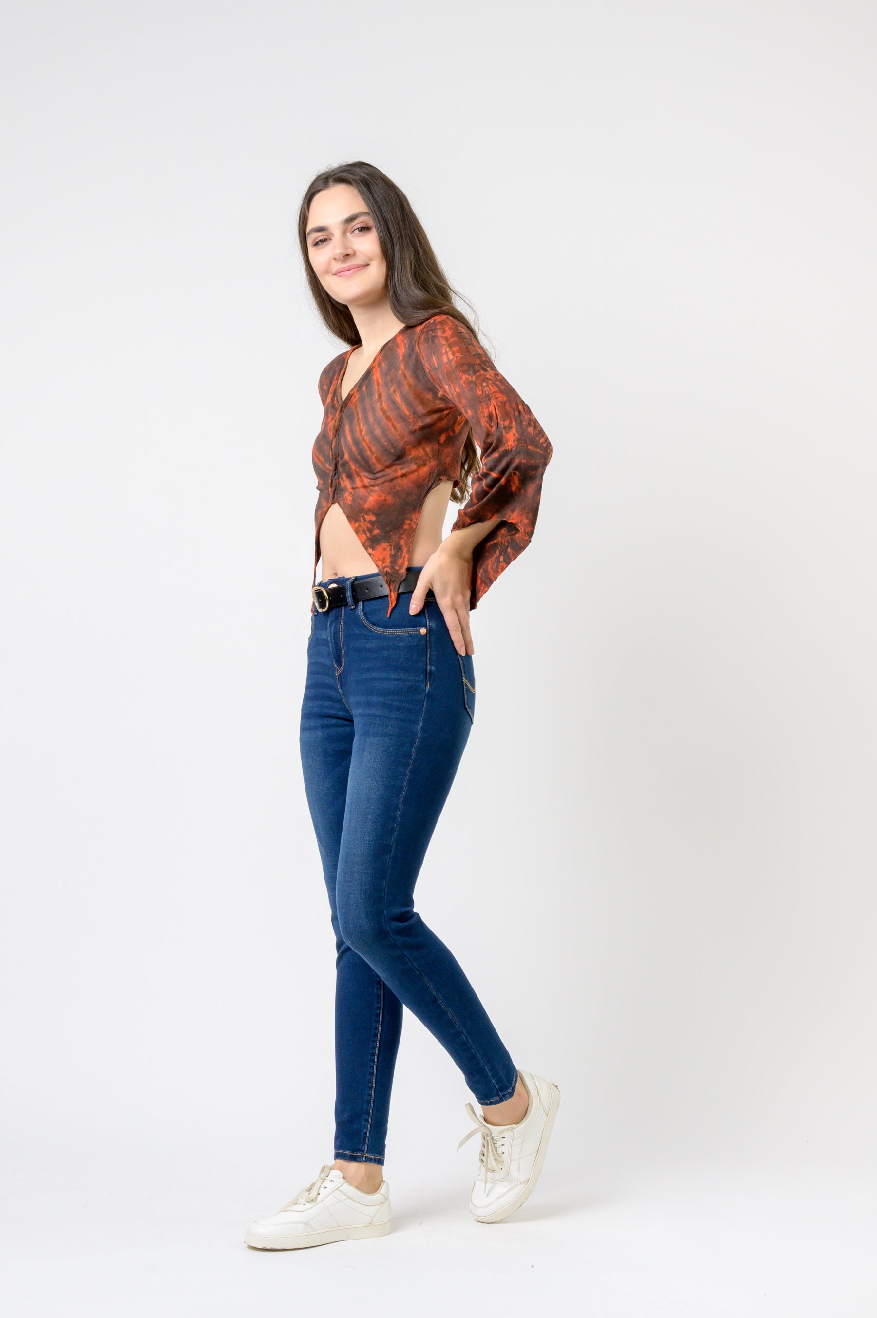 Sleeves and Tails Long Sleeve Top - Brown