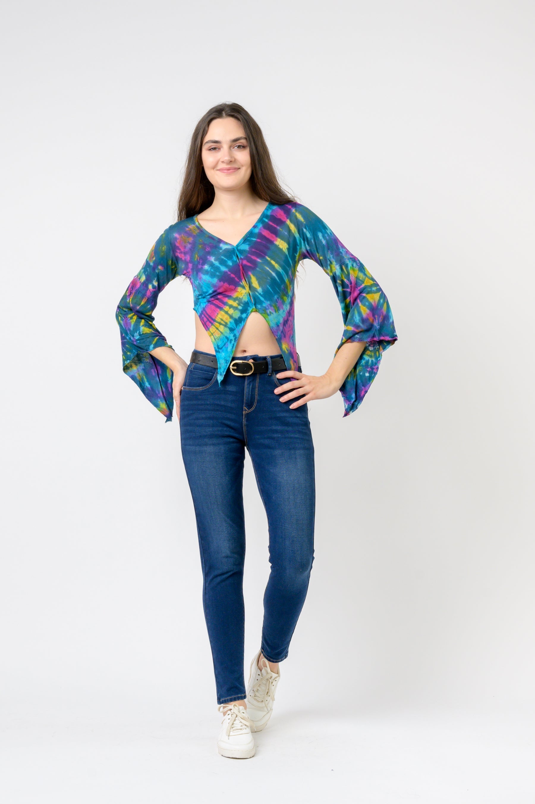 Sleeves and Tails Long Sleeve Top - Turquoise