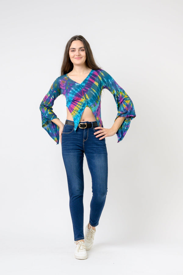 Sleeves and Tails Long Sleeve Top - Turquoise
