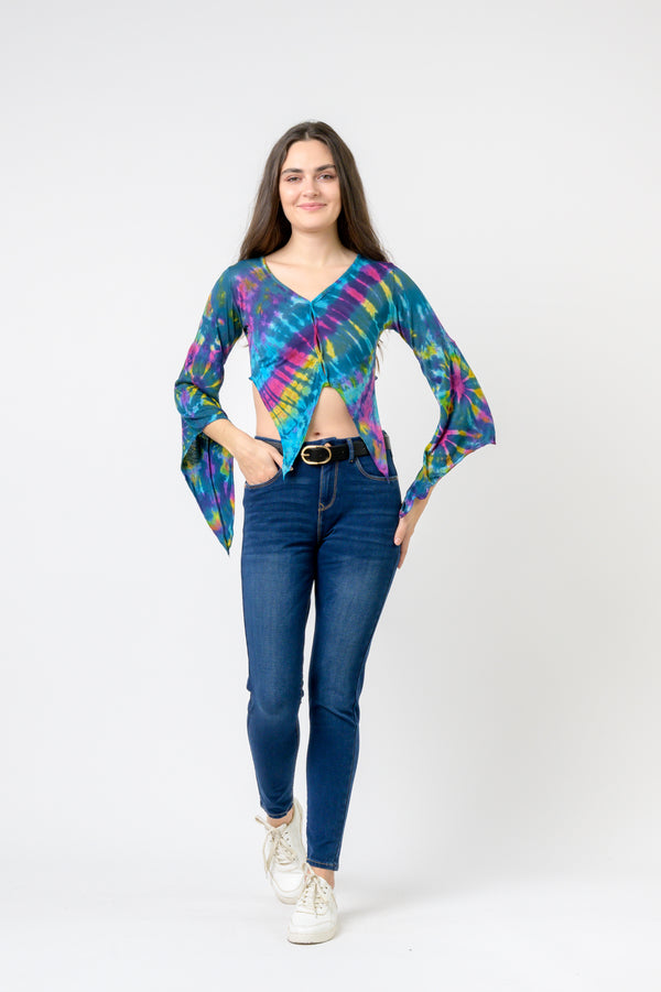 Sleeves and Tails Long Sleeve Top - Turquoise