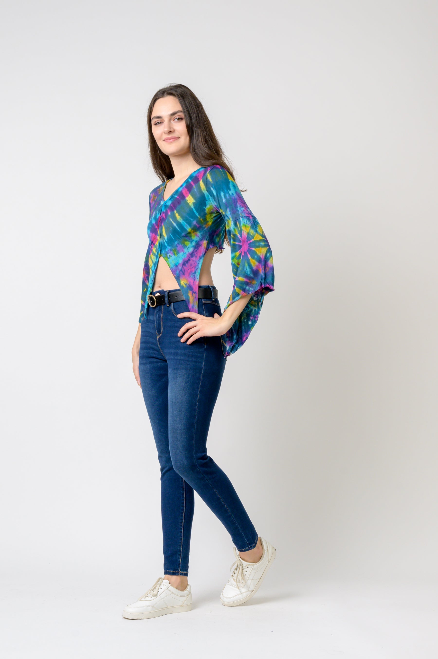 Sleeves and Tails Long Sleeve Top - Turquoise