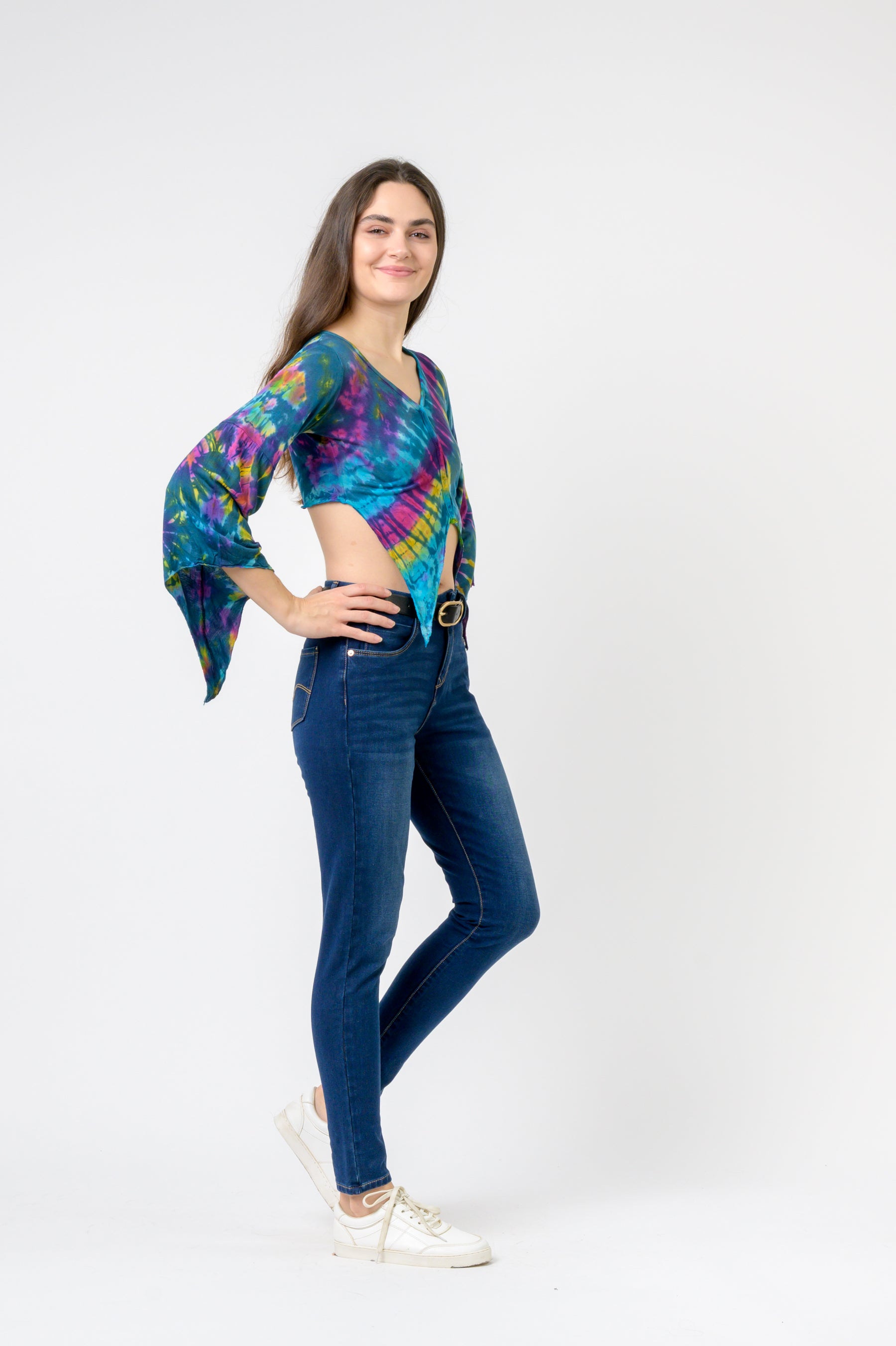 Sleeves and Tails Long Sleeve Top - Turquoise