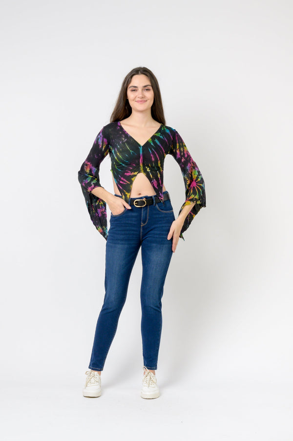 Sleeves and Tails Long Sleeve Top - Black