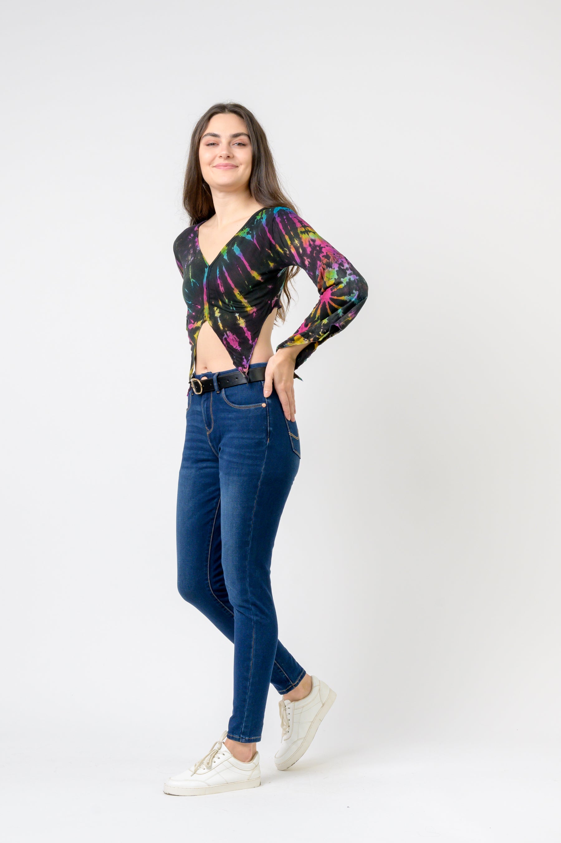 Sleeves and Tails Long Sleeve Top - Black