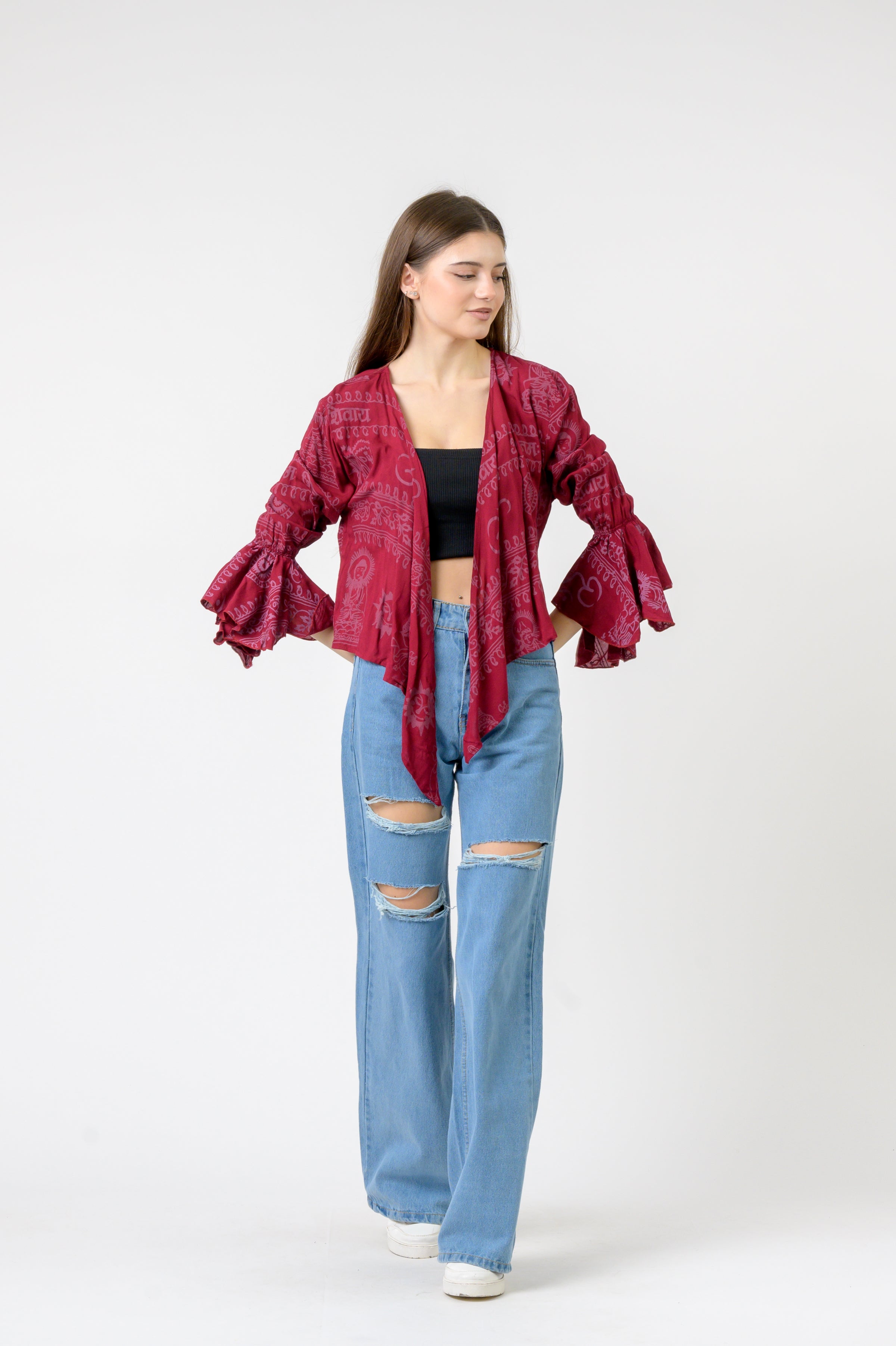 Rhea Flowing Long Sleeve Top