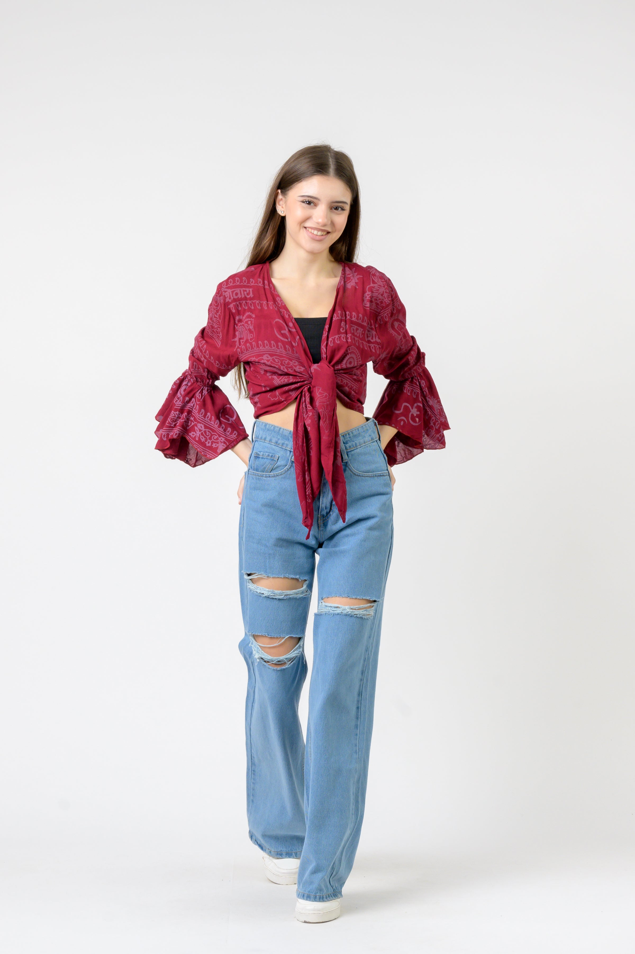 Rhea Flowing Long Sleeve Top