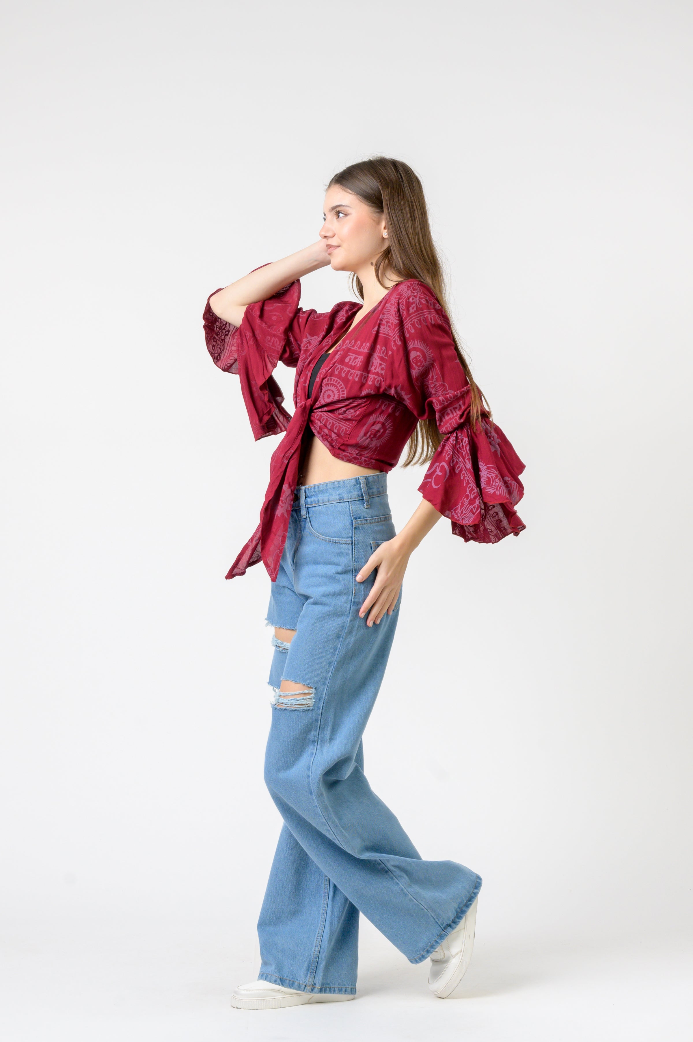 Rhea Flowing Long Sleeve Top