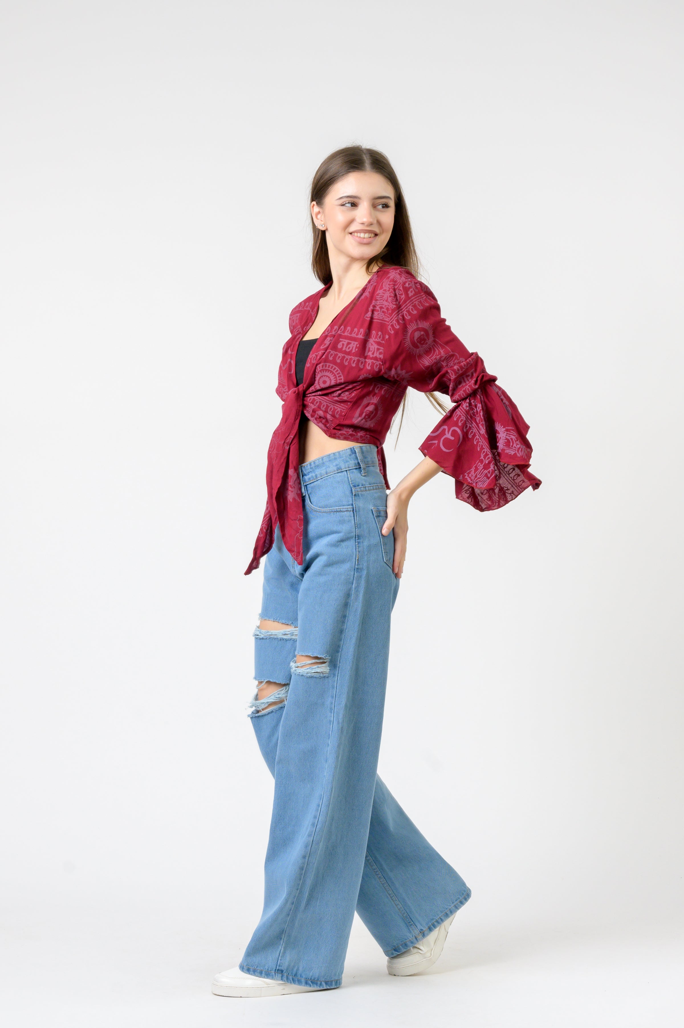 Rhea Flowing Long Sleeve Top