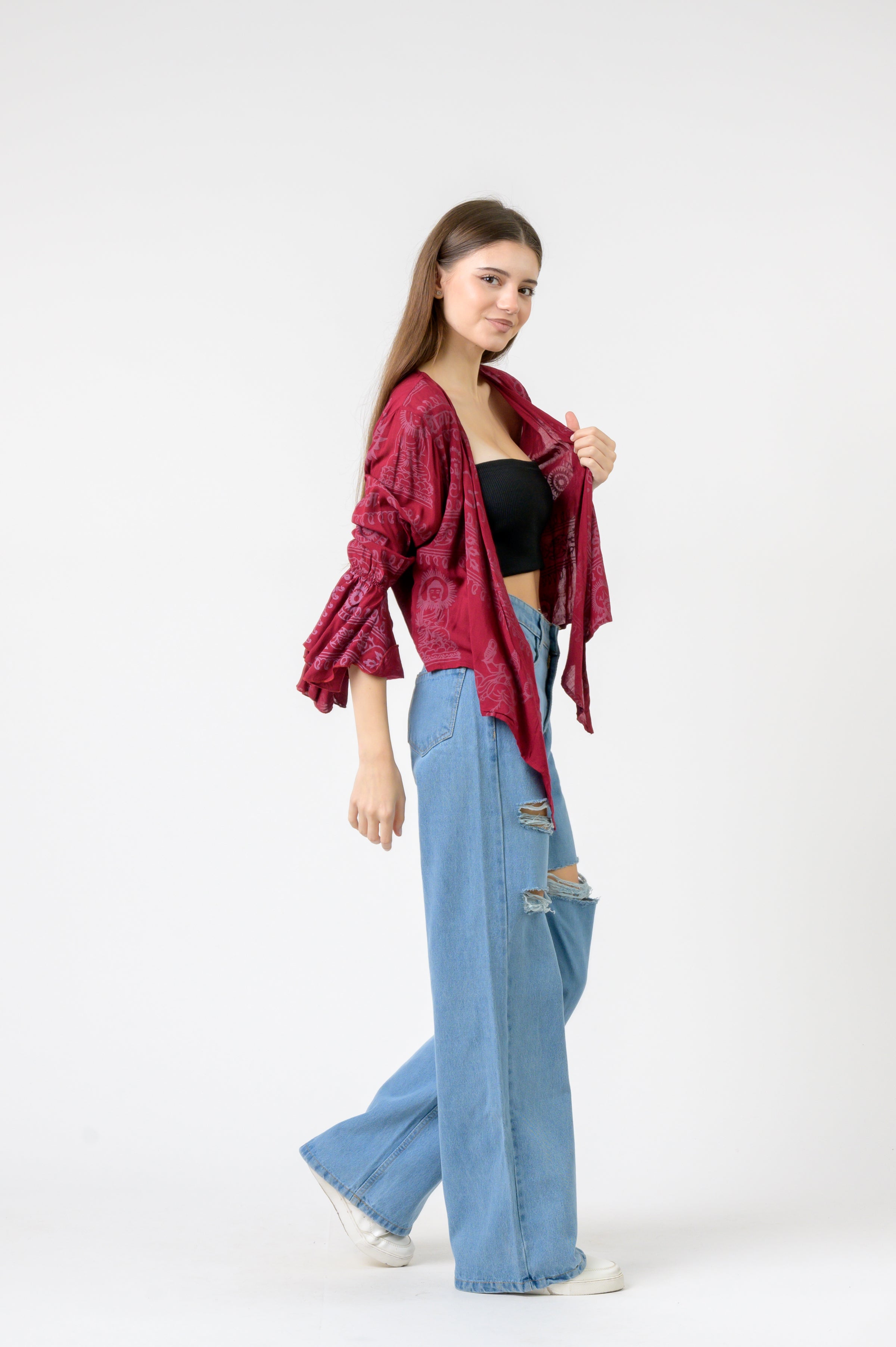 Rhea Flowing Long Sleeve Top