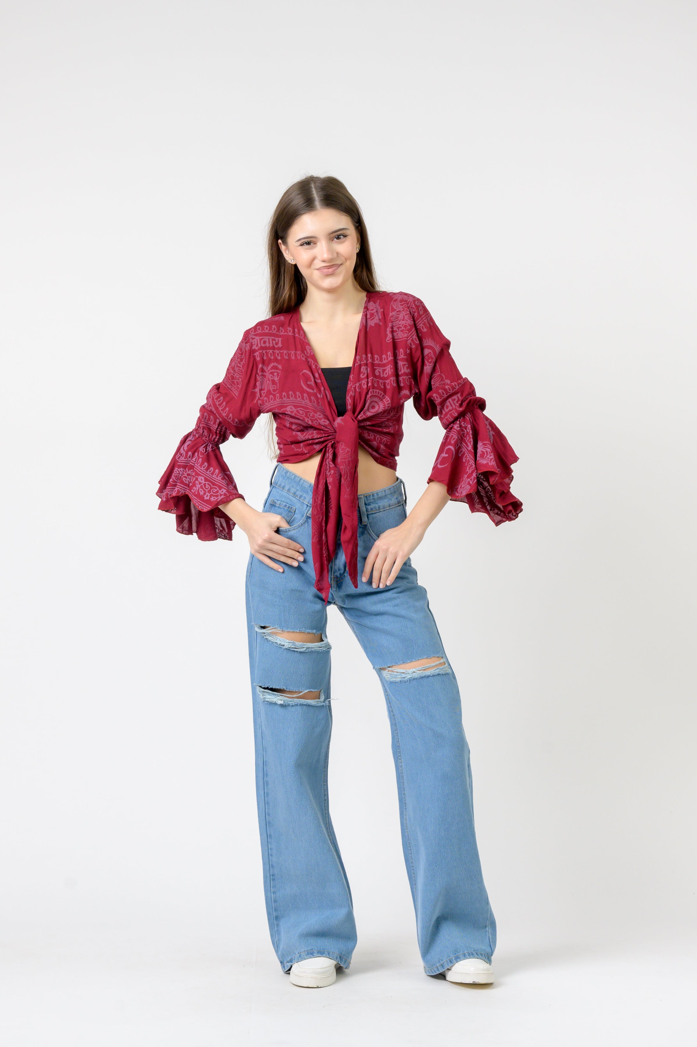 Rhea Flowing Long Sleeve Top