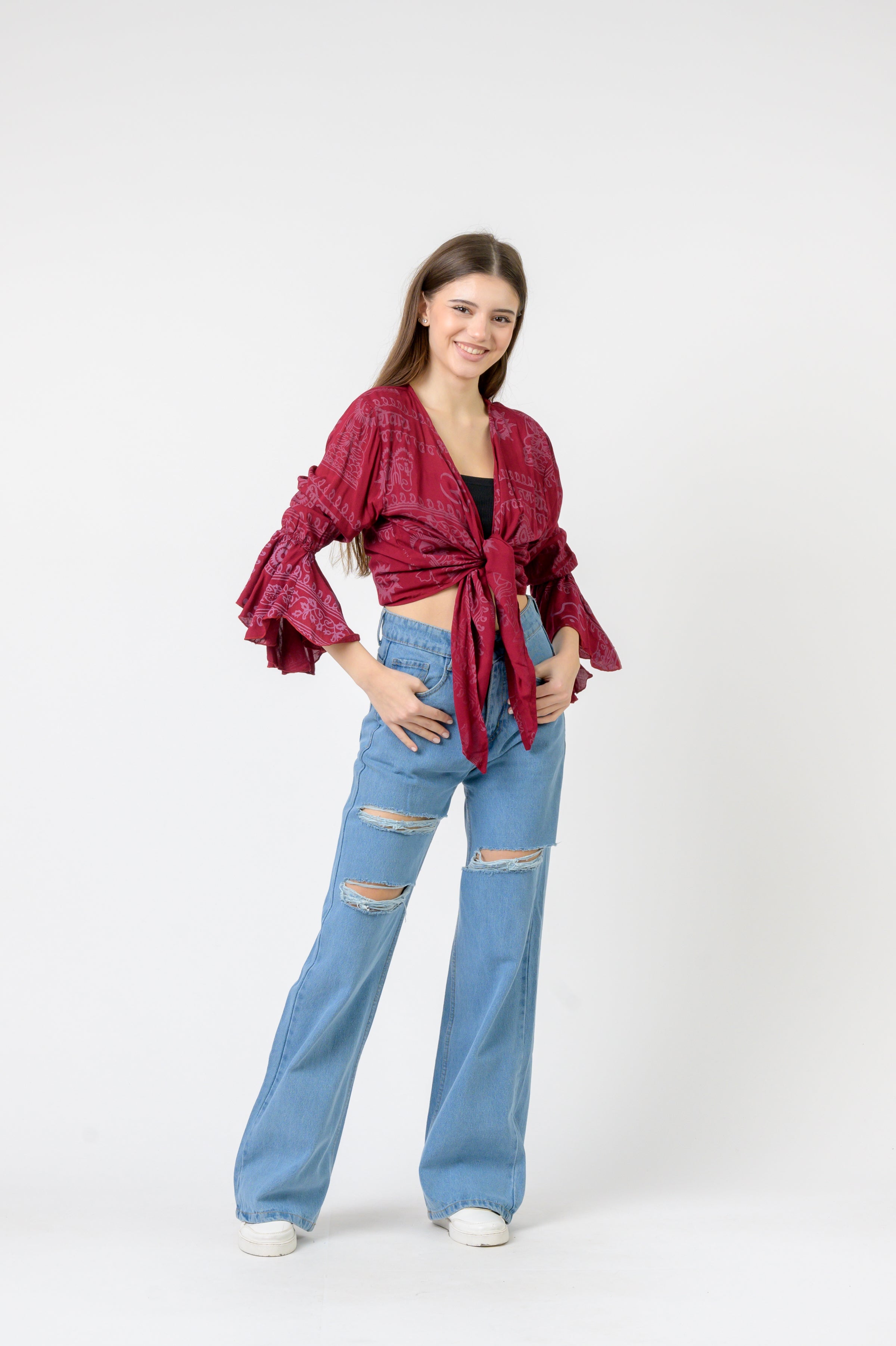 Rhea Flowing Long Sleeve Top