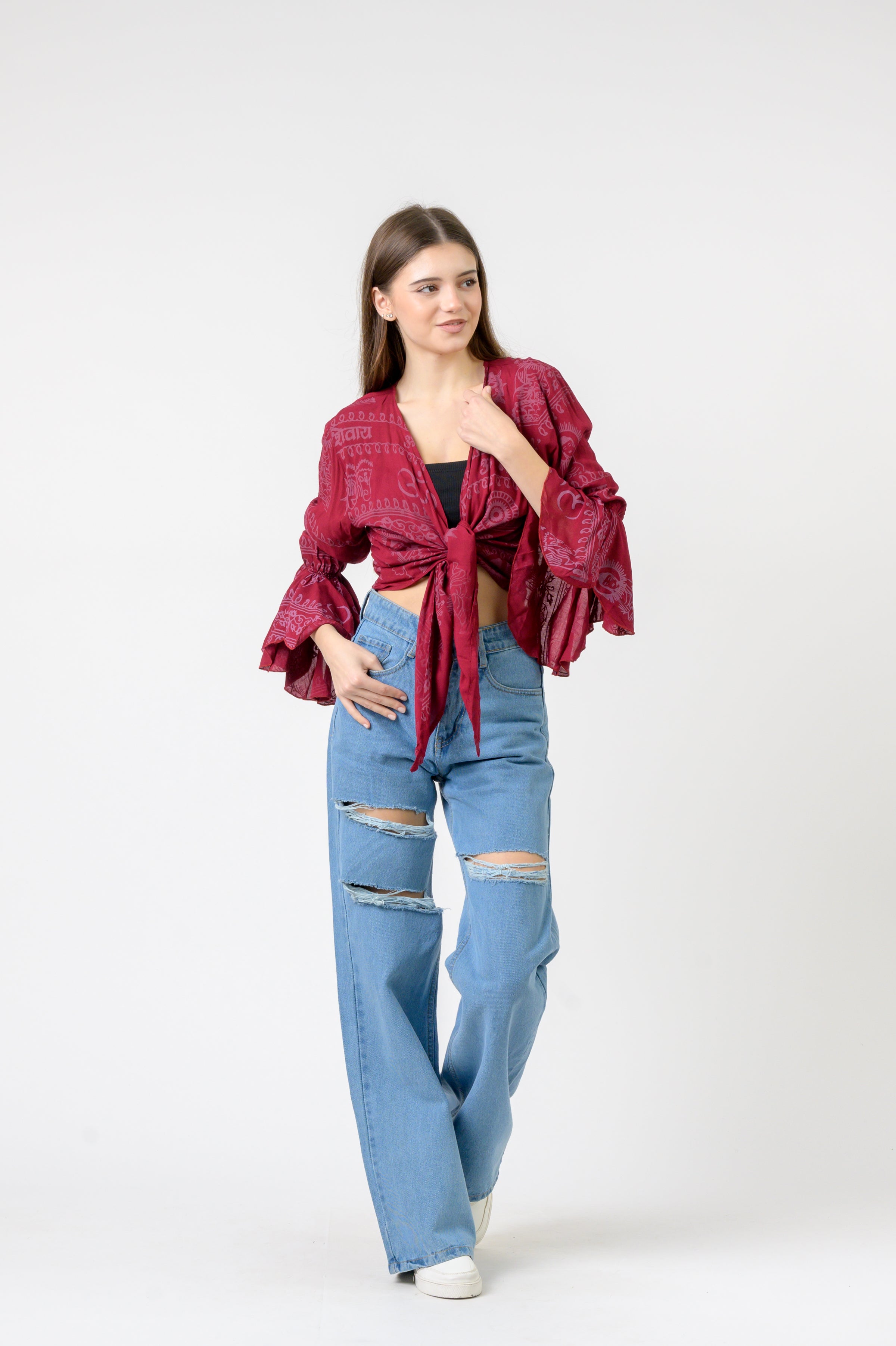 Rhea Flowing Long Sleeve Top