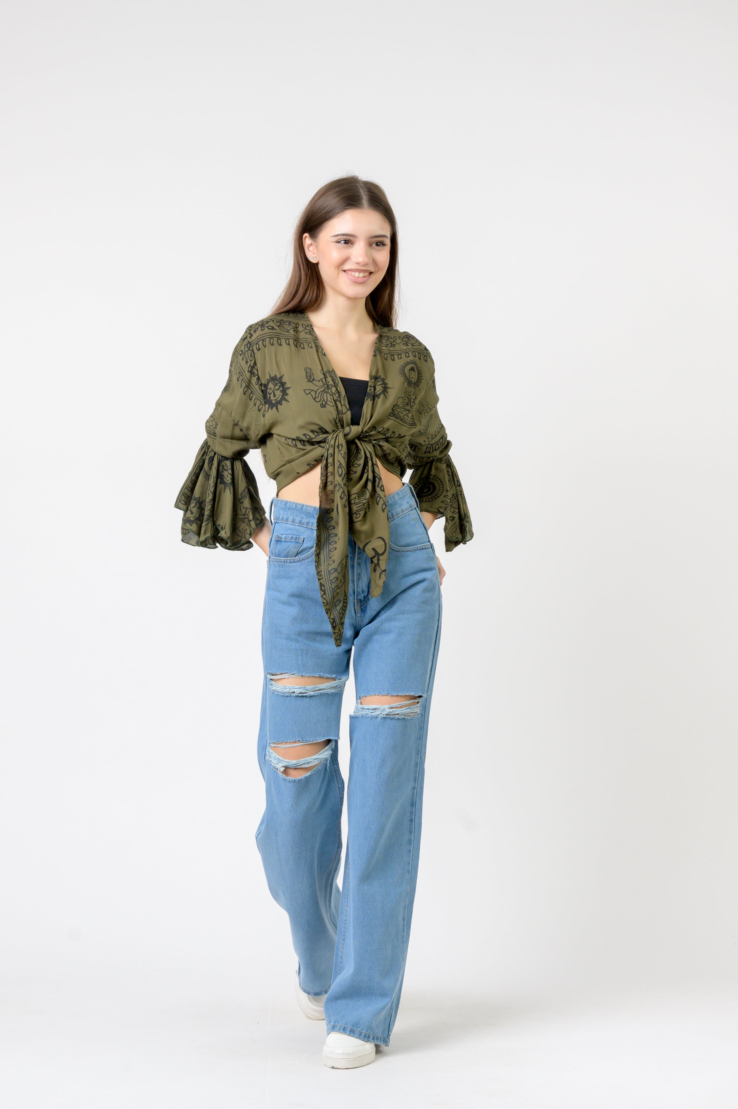 Rhea Flowing Long Sleeve Top