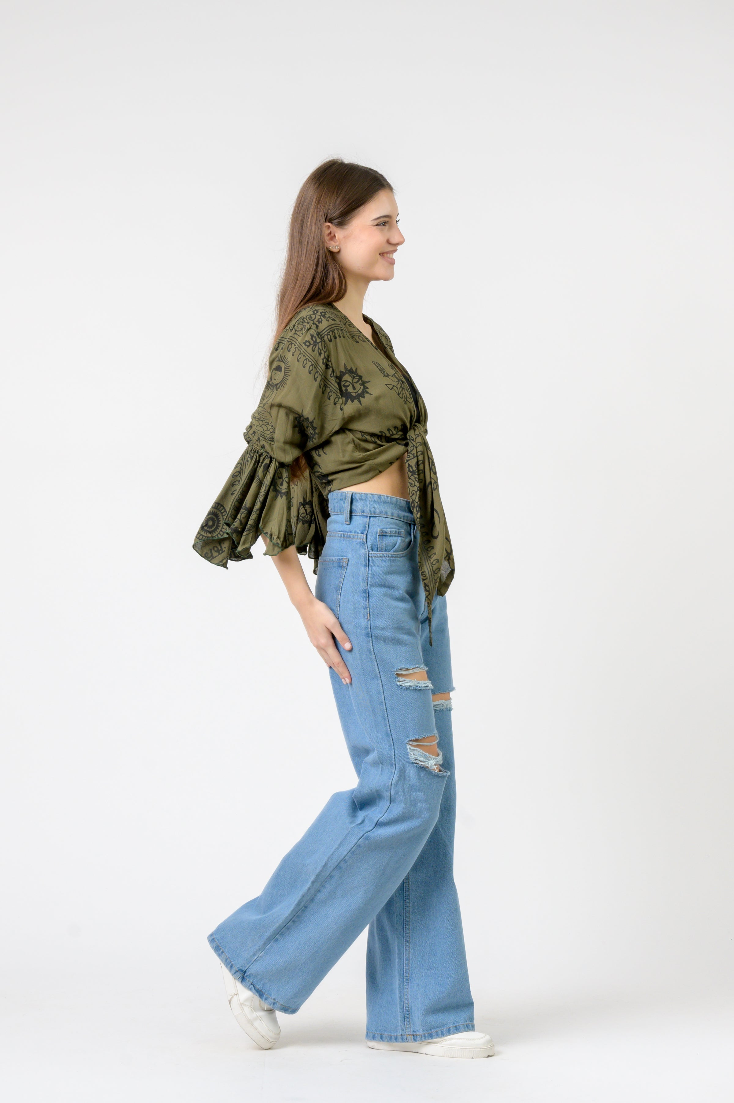 Rhea Flowing Long Sleeve Top