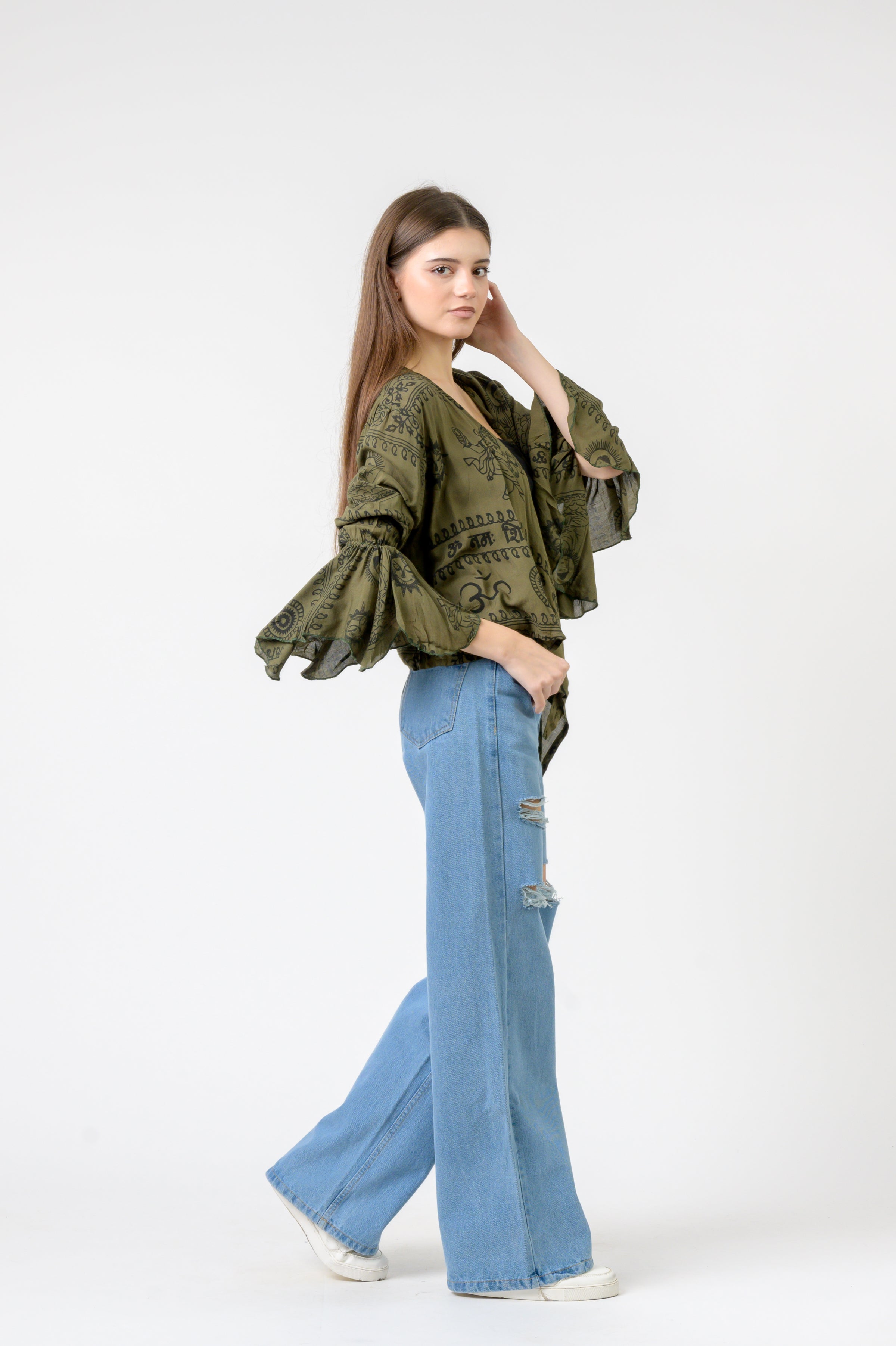 Rhea Flowing Long Sleeve Top