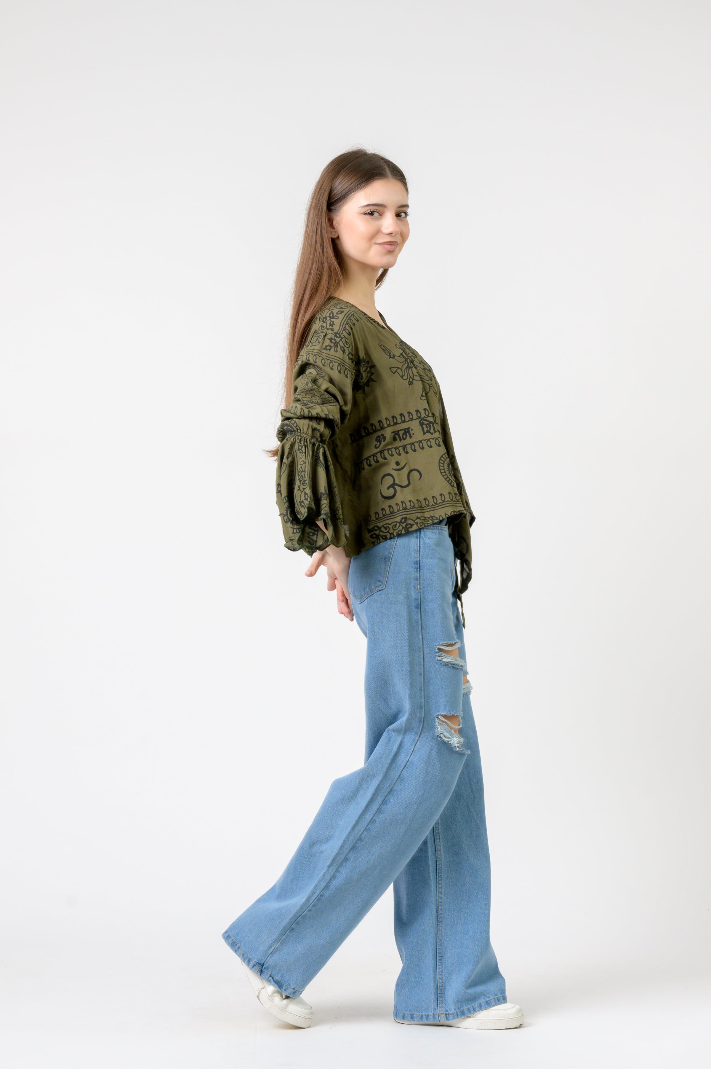 Rhea Flowing Long Sleeve Top