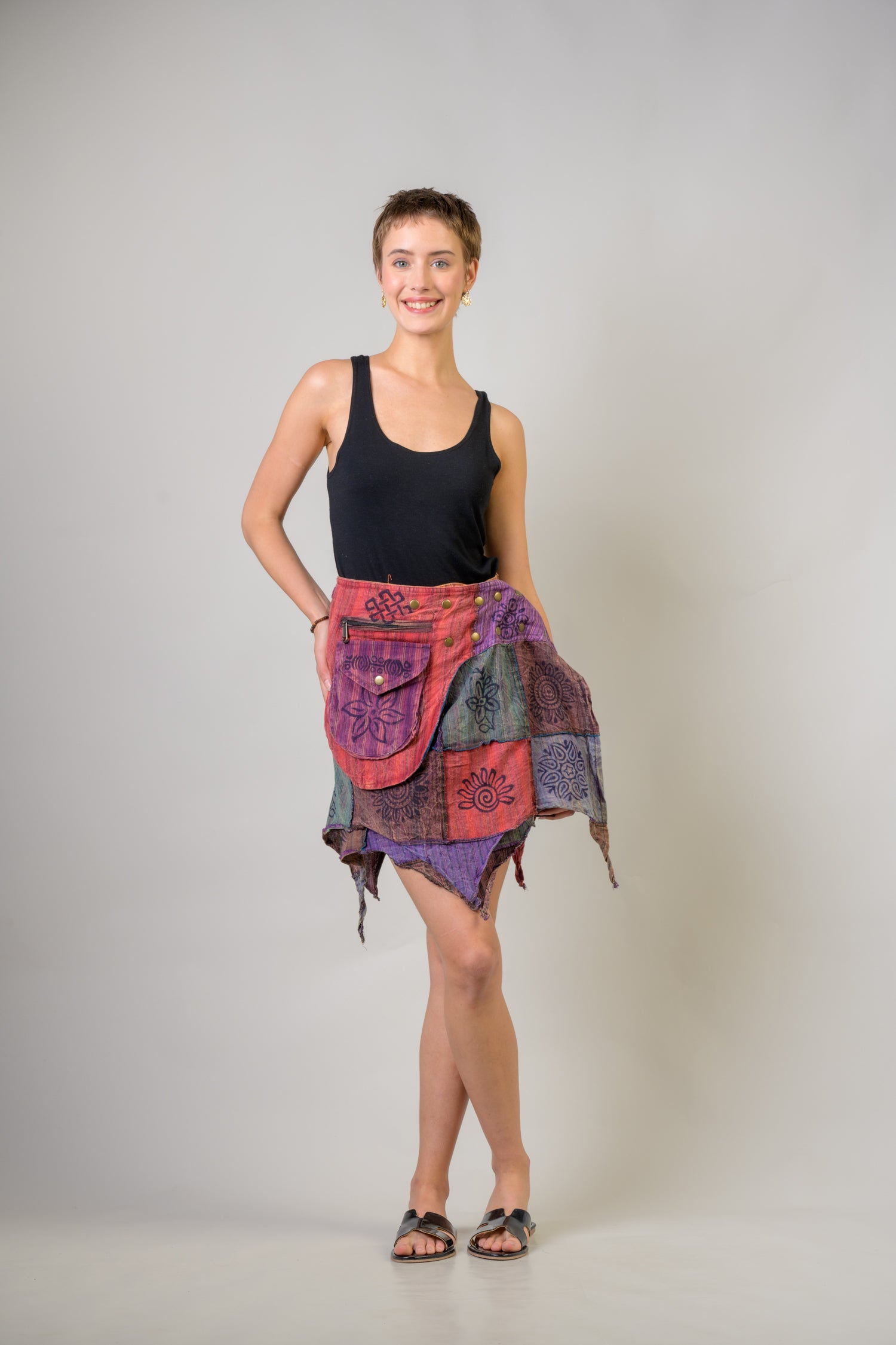 Lively Patch Skirt - Multicolor