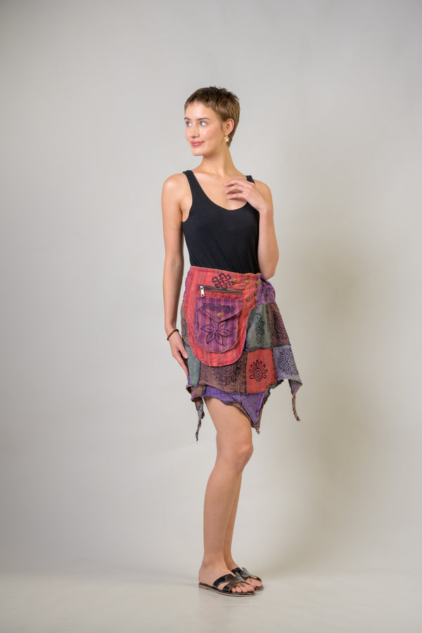 Lively Patch Skirt - Multicolor