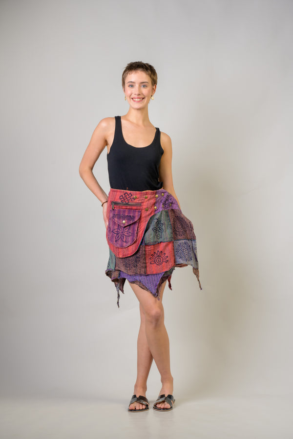 Lively Patch Skirt - Multicolor