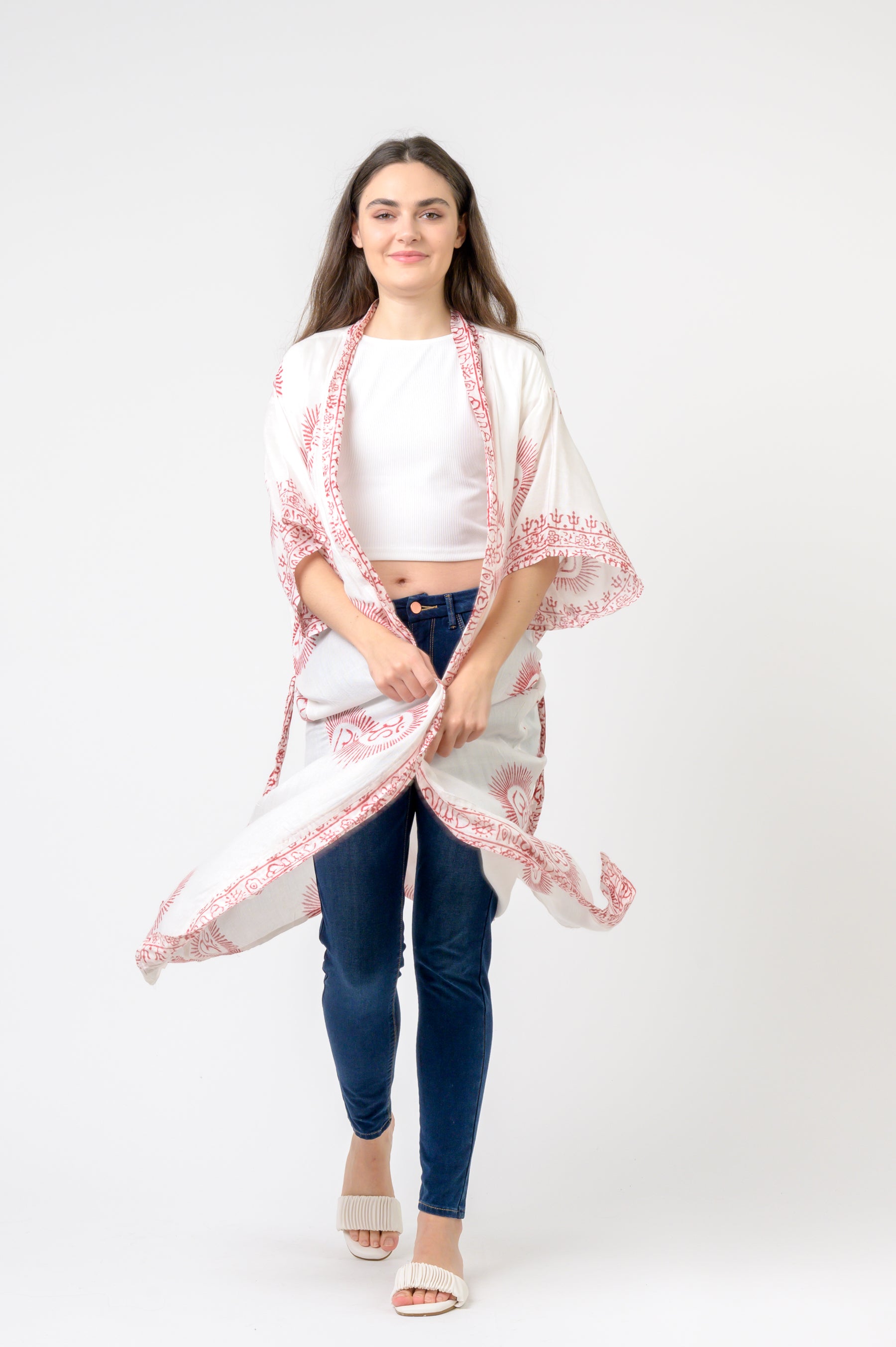 Short Sleeve Om Kimono