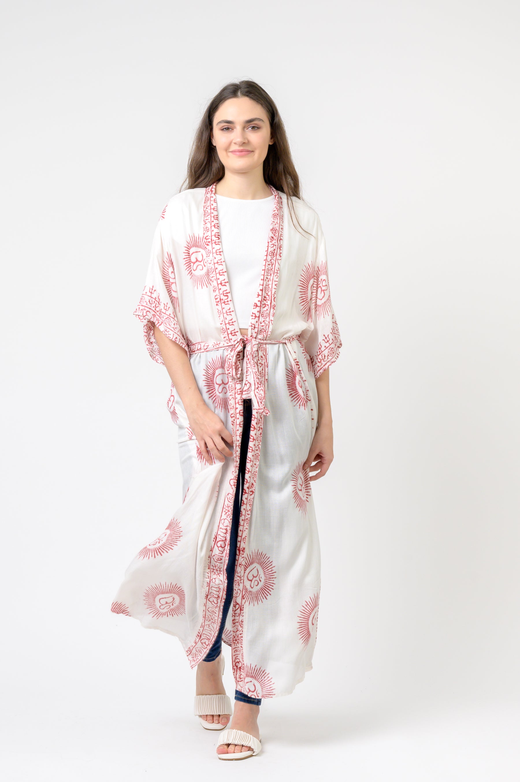 Short Sleeve Om Kimono