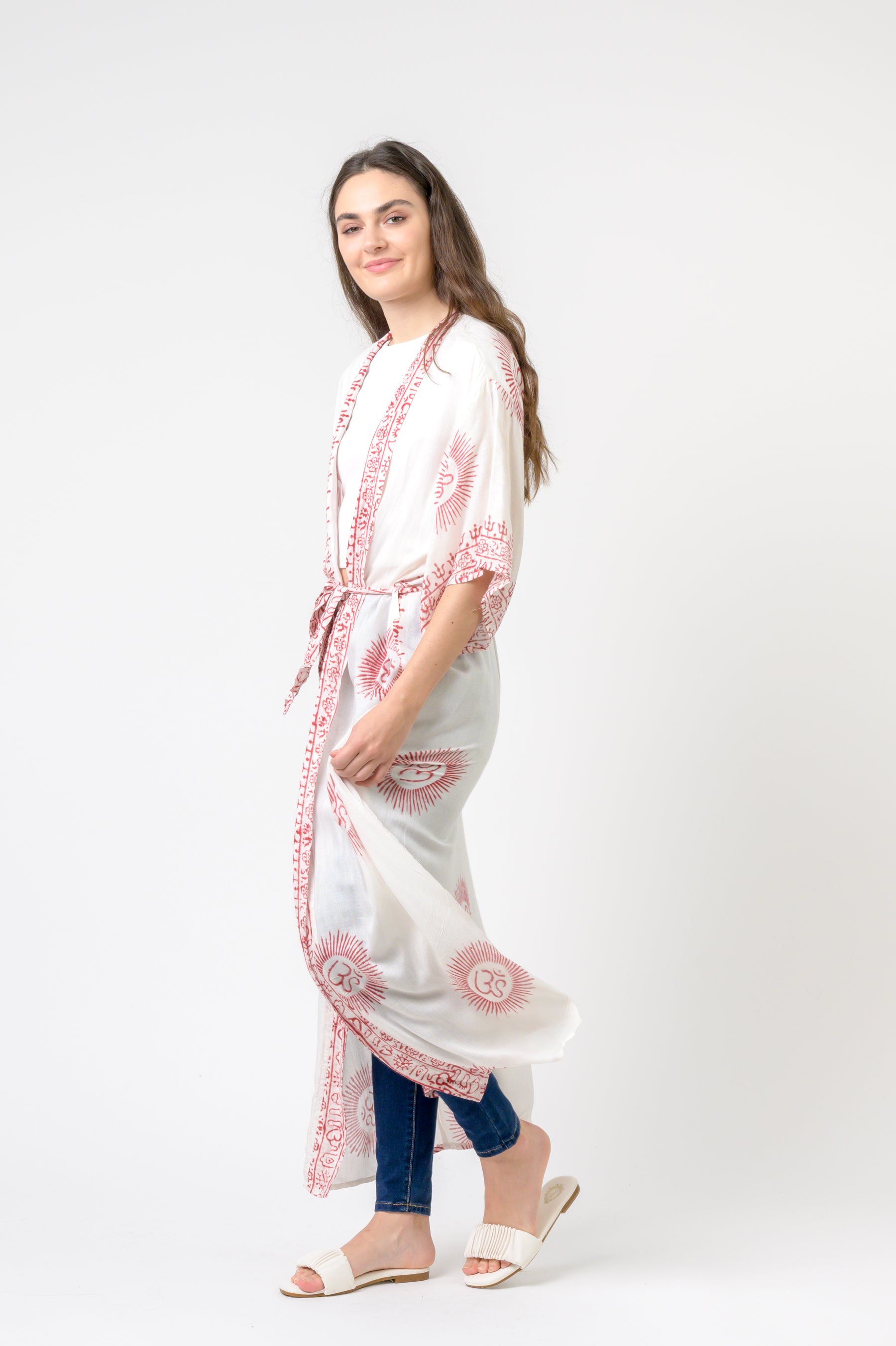 Short Sleeve Om Kimono