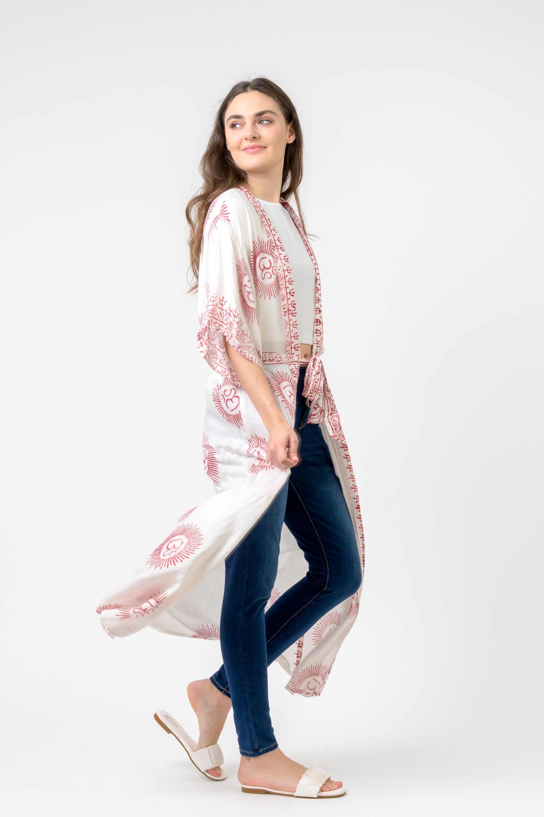 Short Sleeve Om Kimono