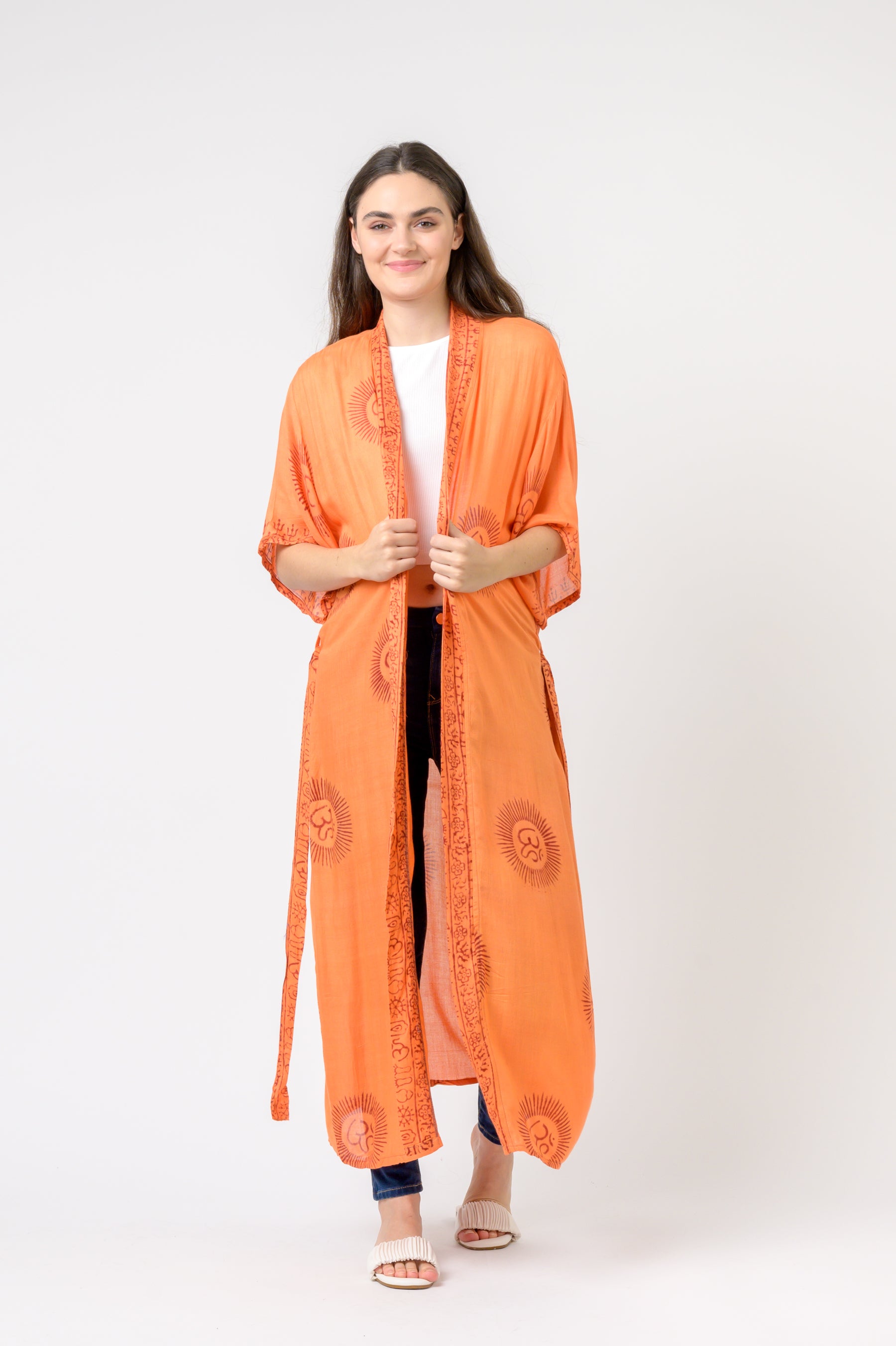 Short Sleeve Om Kimono