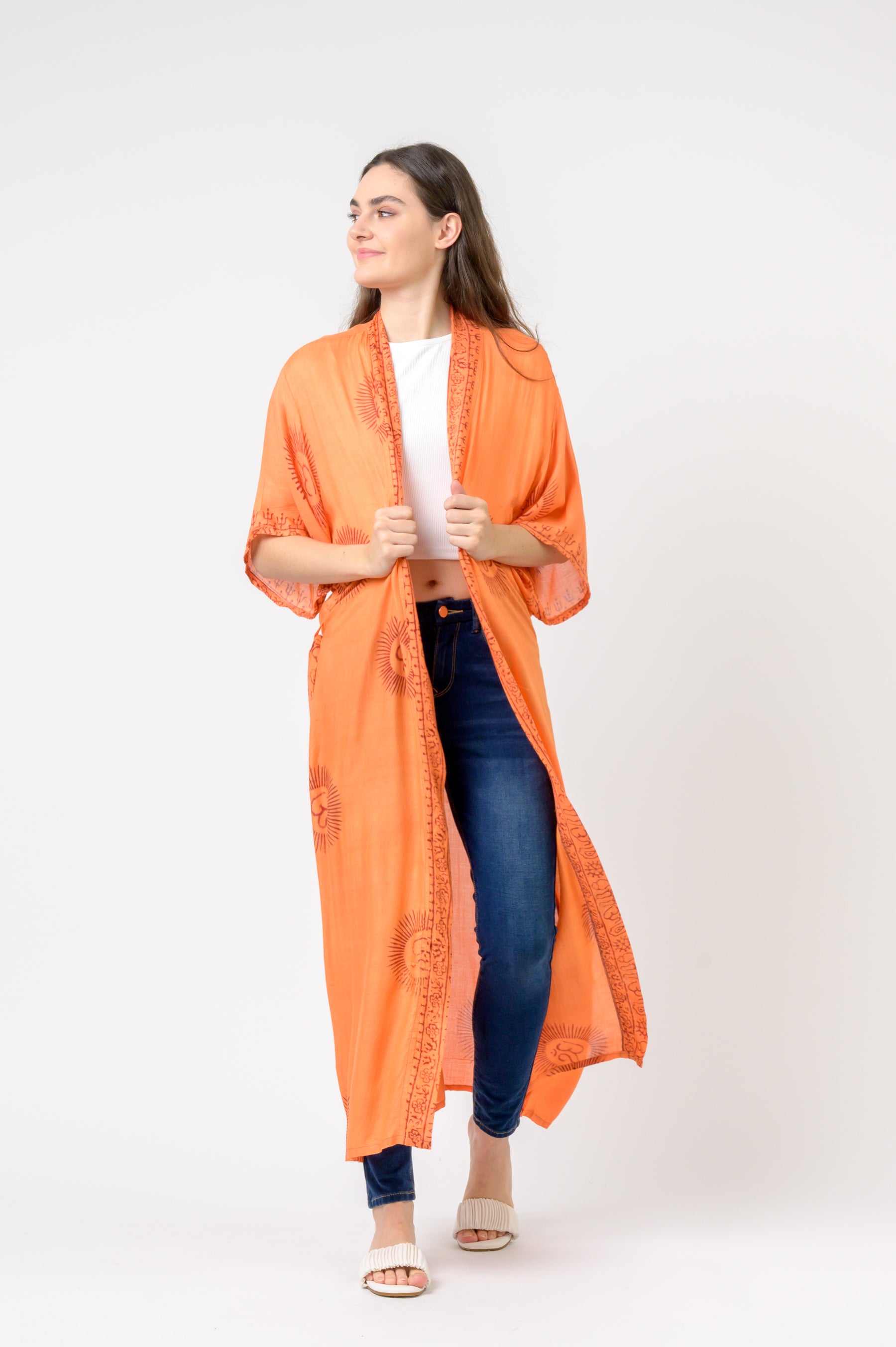 Short Sleeve Om Kimono