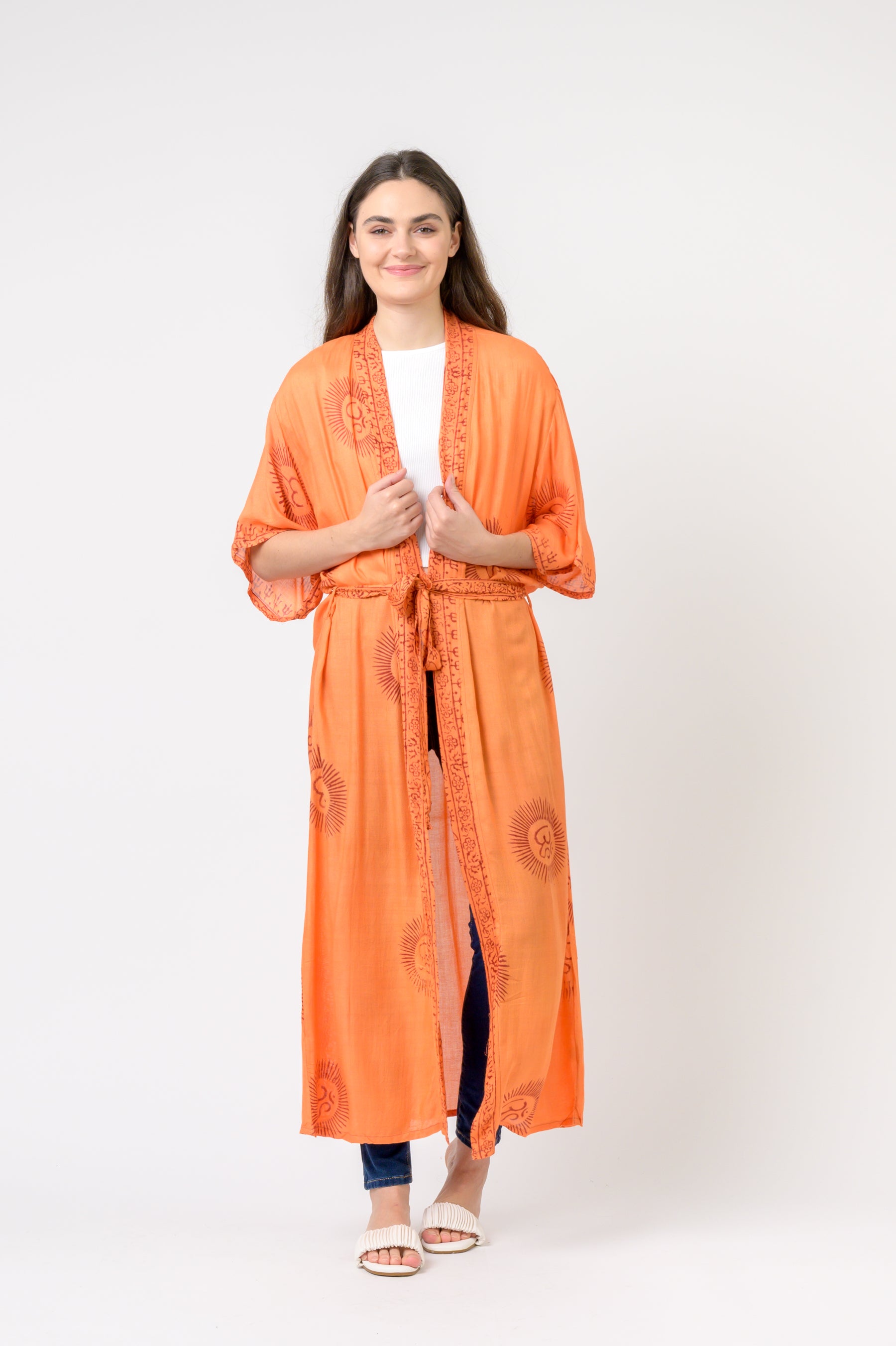 Short Sleeve Om Kimono