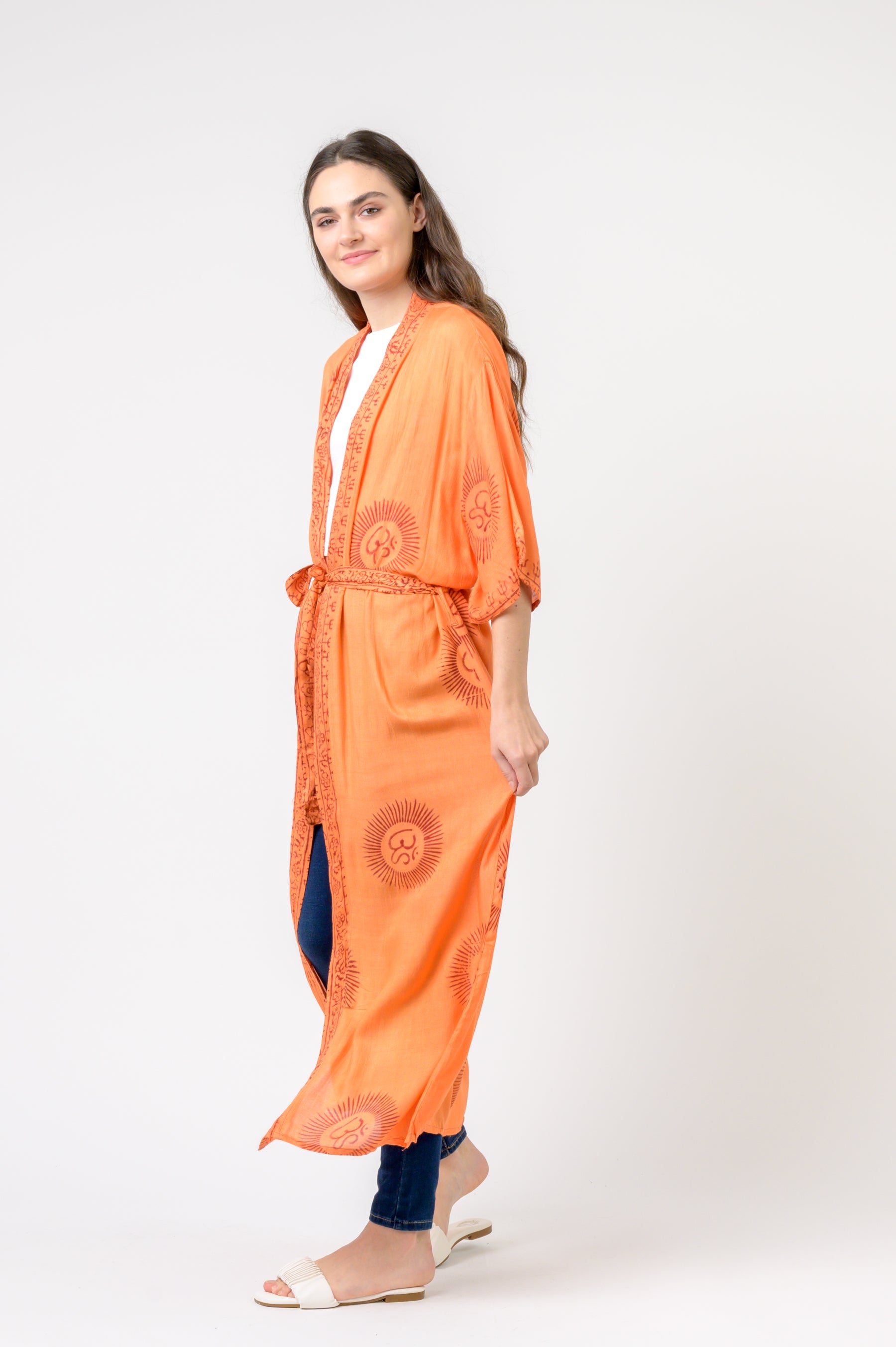 Short Sleeve Om Kimono