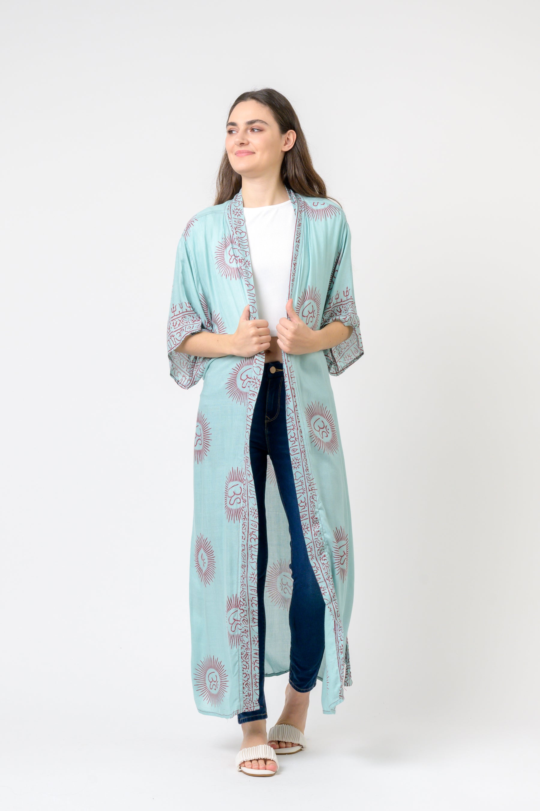 Short Sleeve Om Kimono