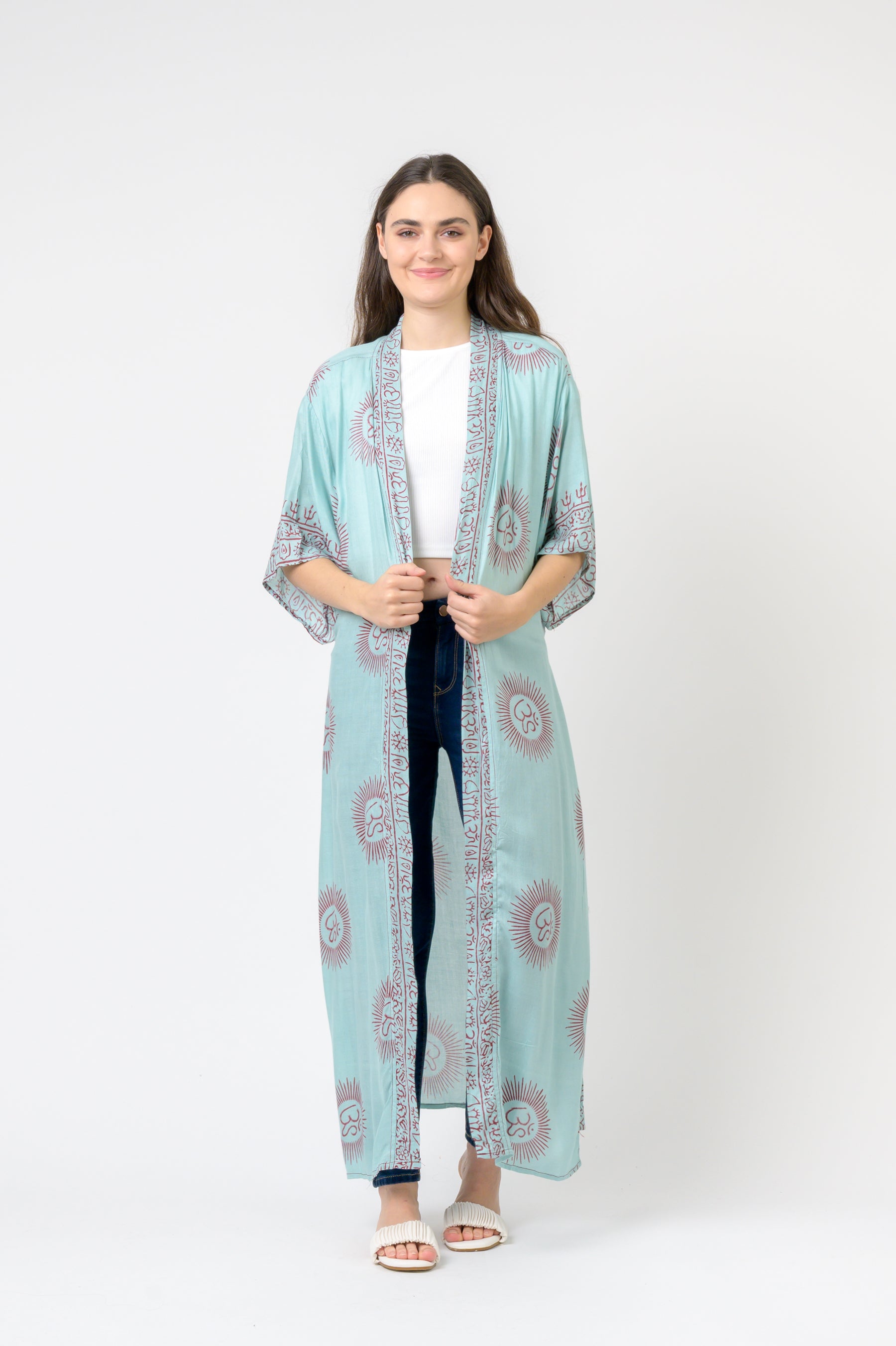 Short Sleeve Om Kimono