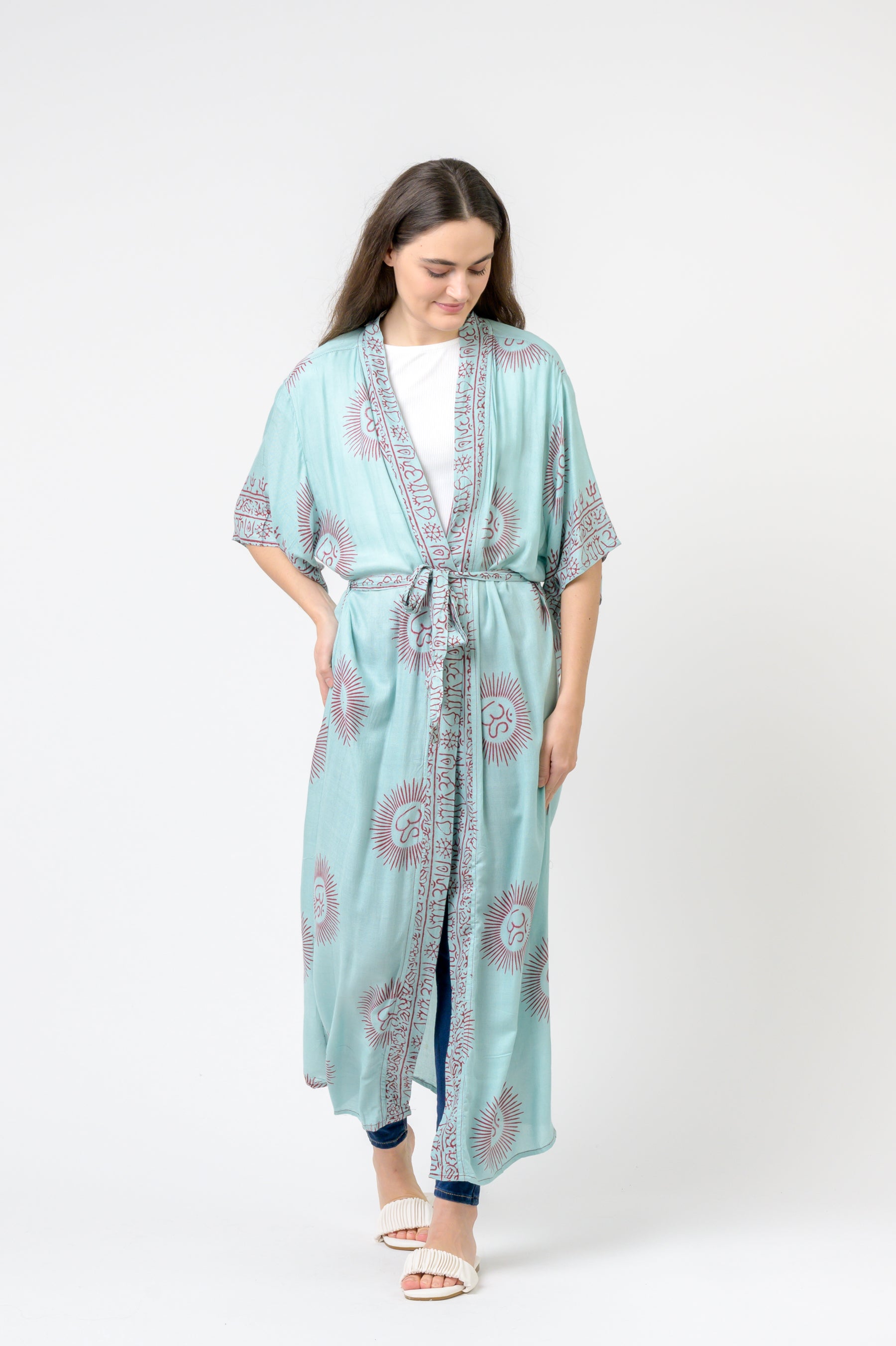 Short Sleeve Om Kimono