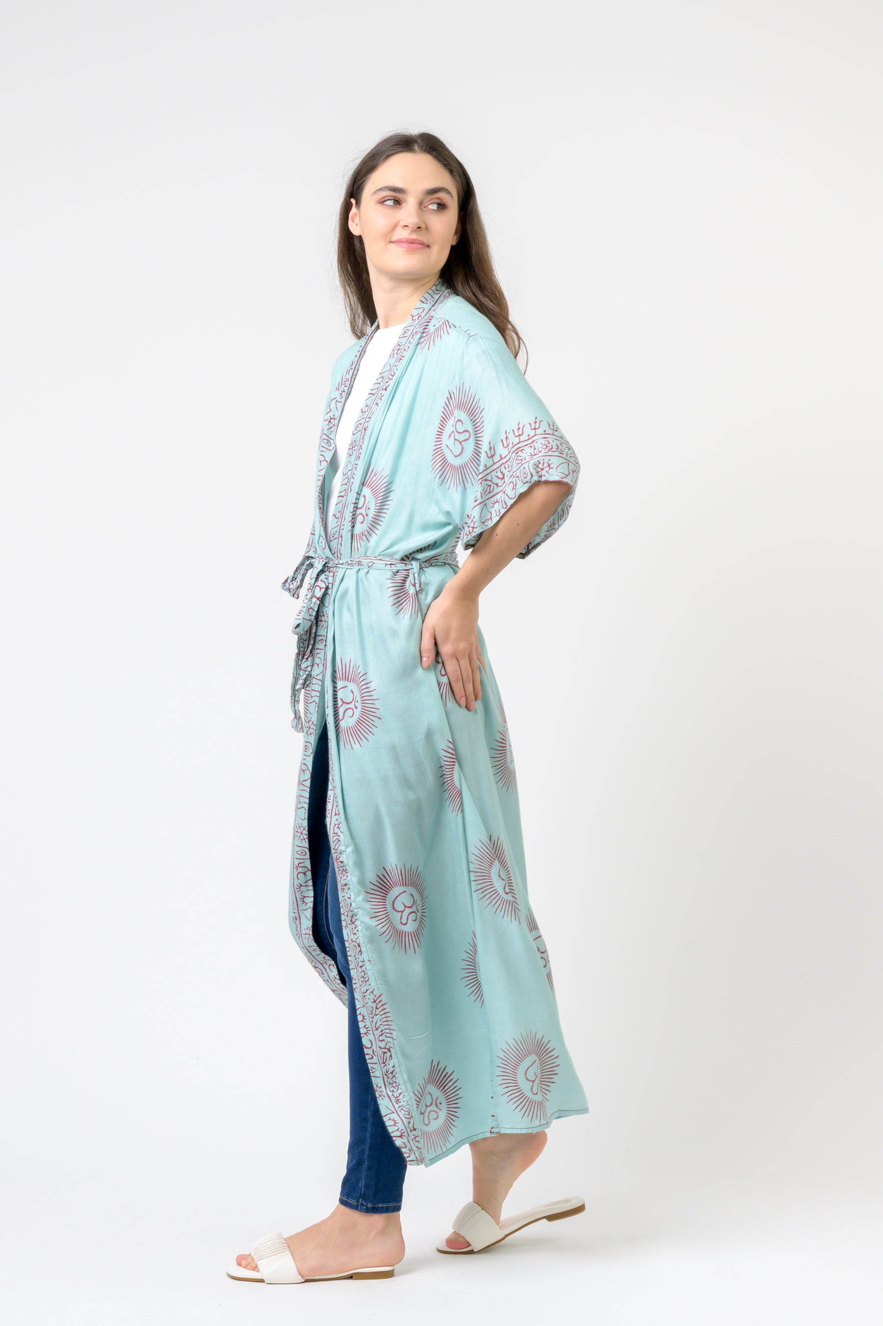 Short Sleeve Om Kimono