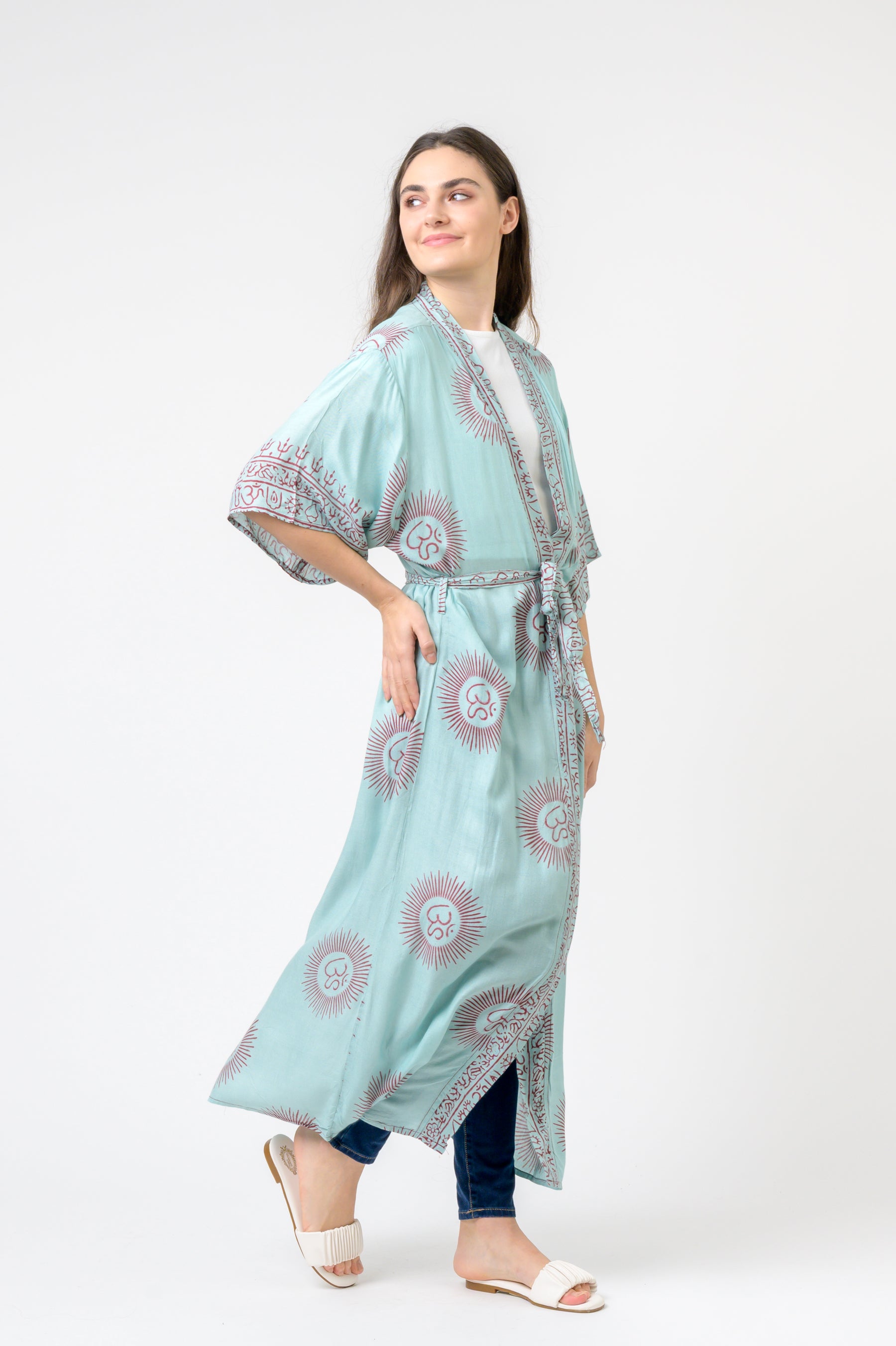 Short Sleeve Om Kimono