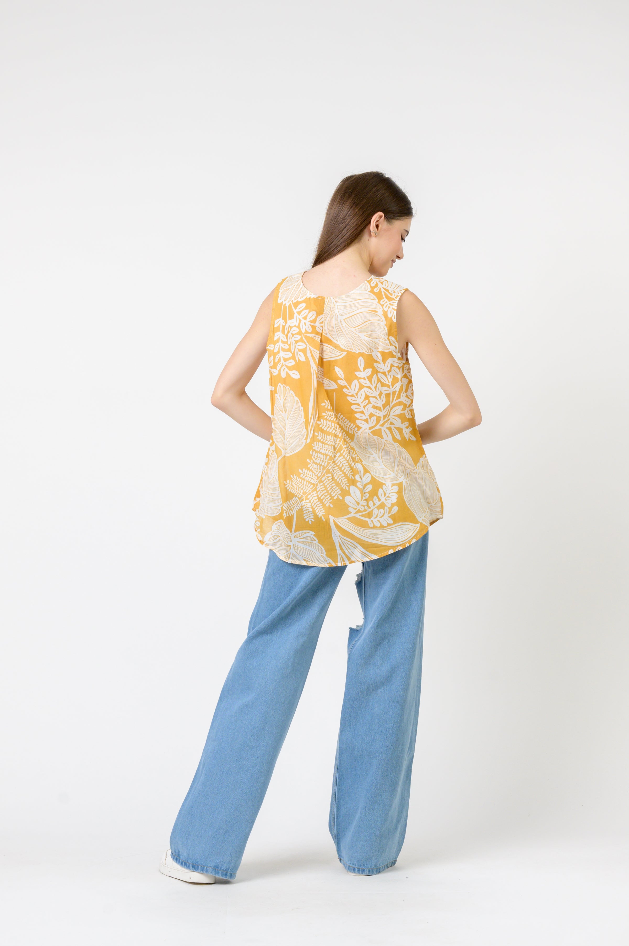 Meher Print Sleeveless Top