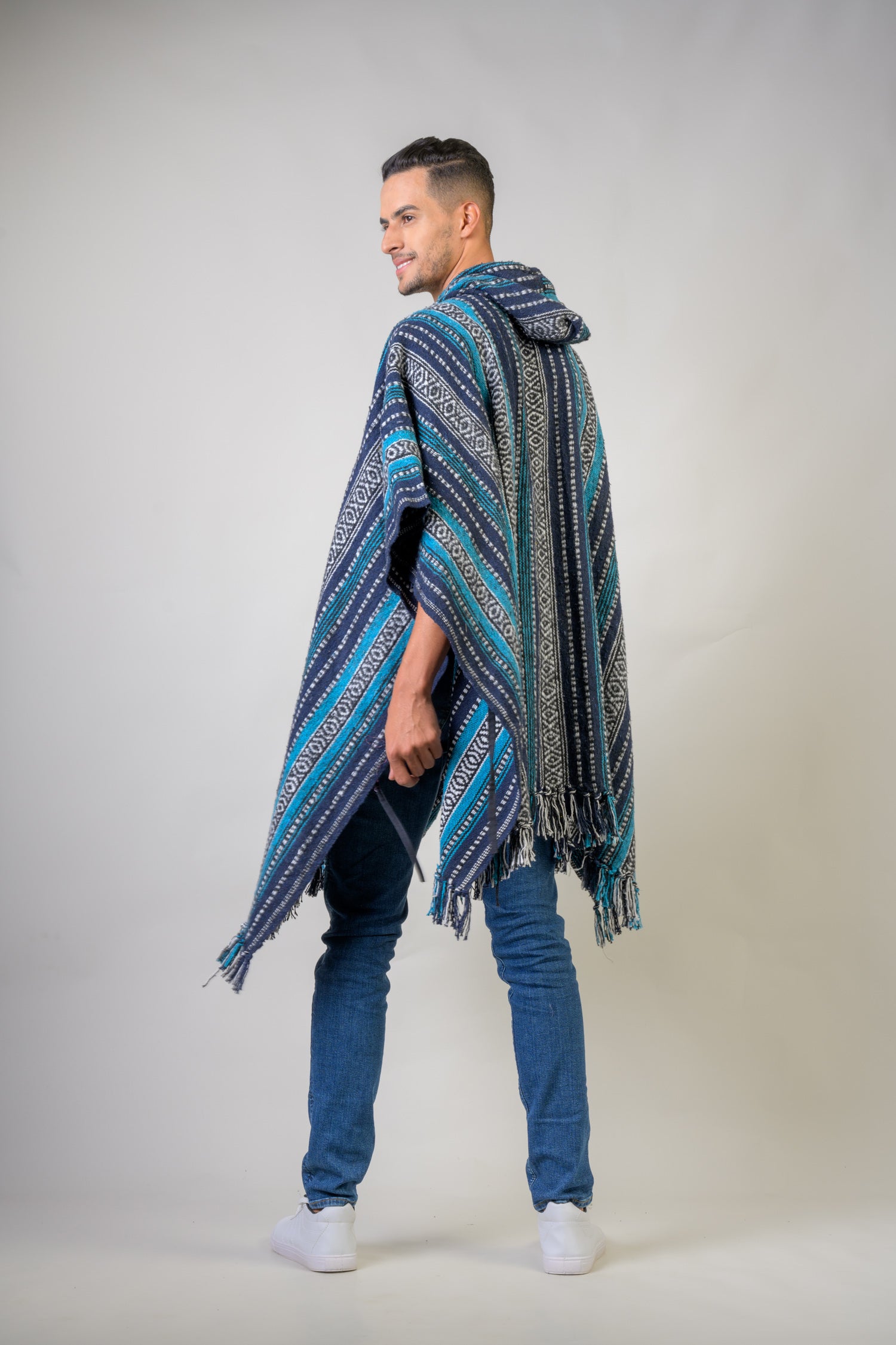 Rhea Pattern Cotton Poncho