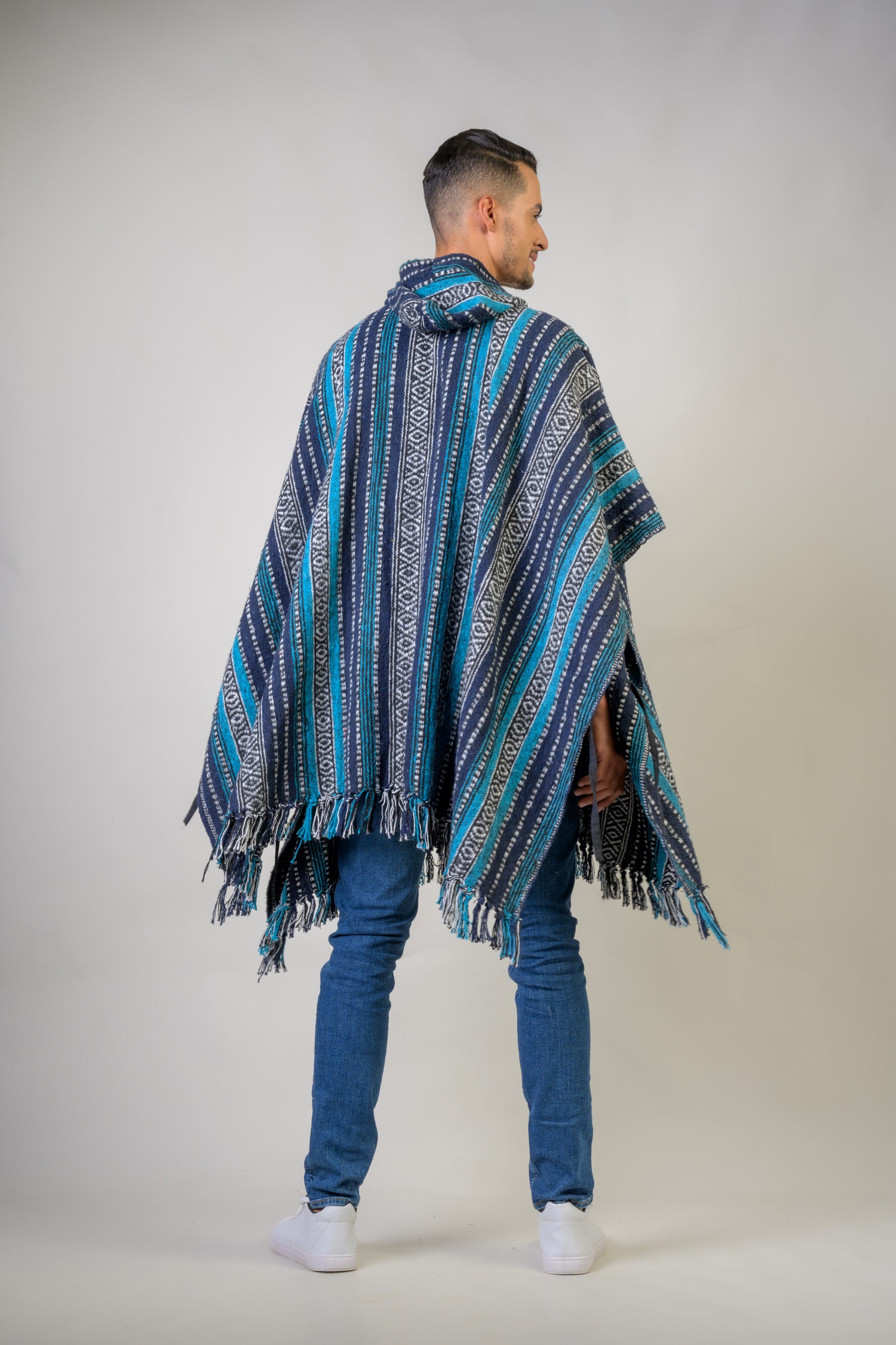 Rhea Pattern Cotton Poncho