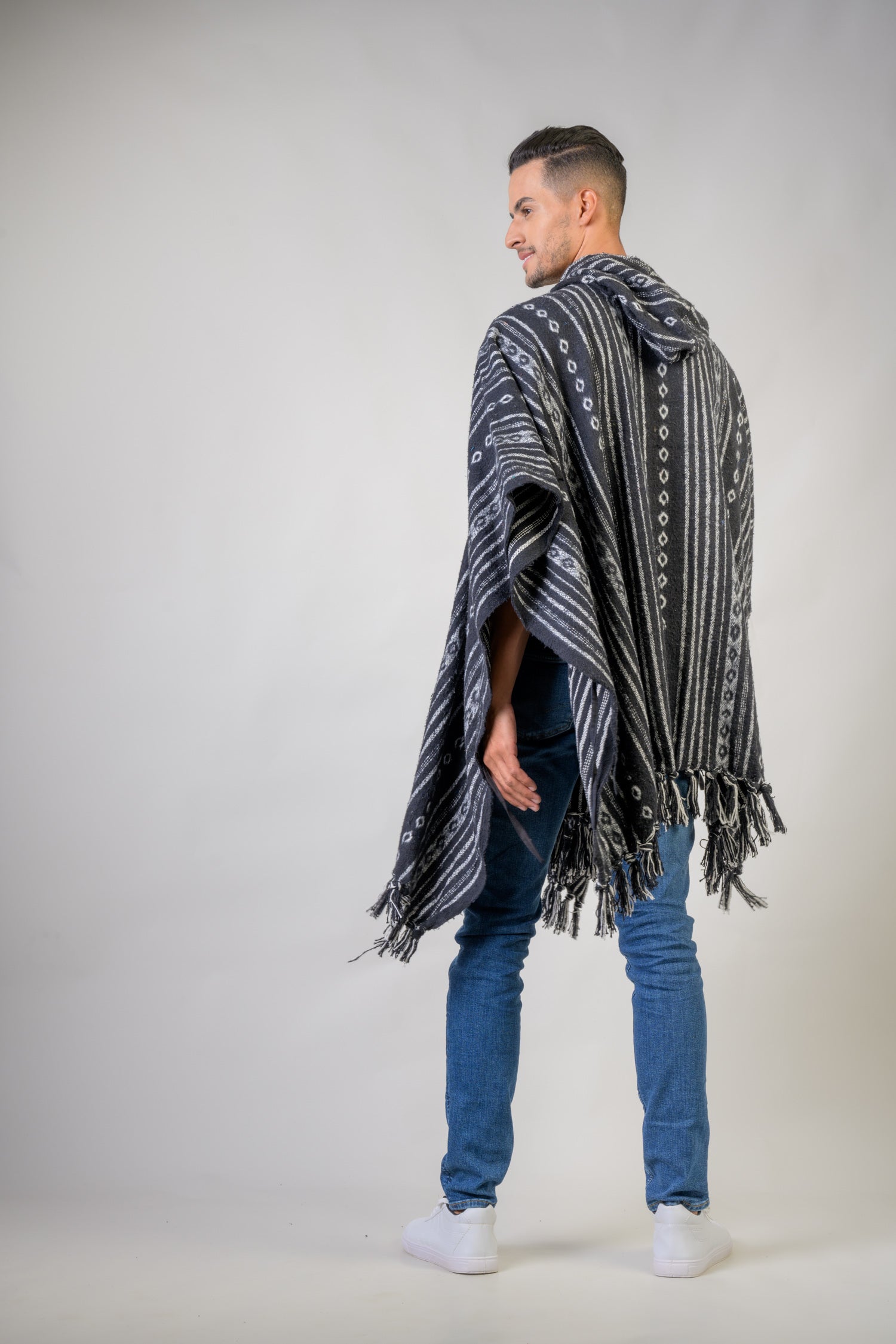 Rhea Pattern Cotton Poncho