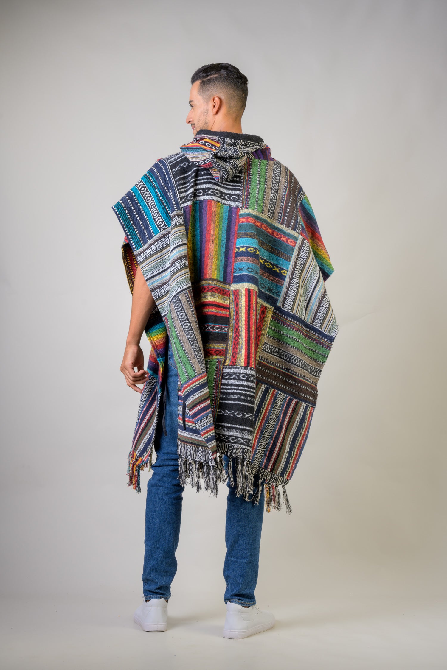 Rhea Pattern Cotton Poncho