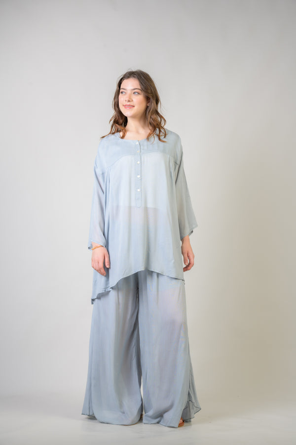 Ivo Top and Trouser Set - Silver