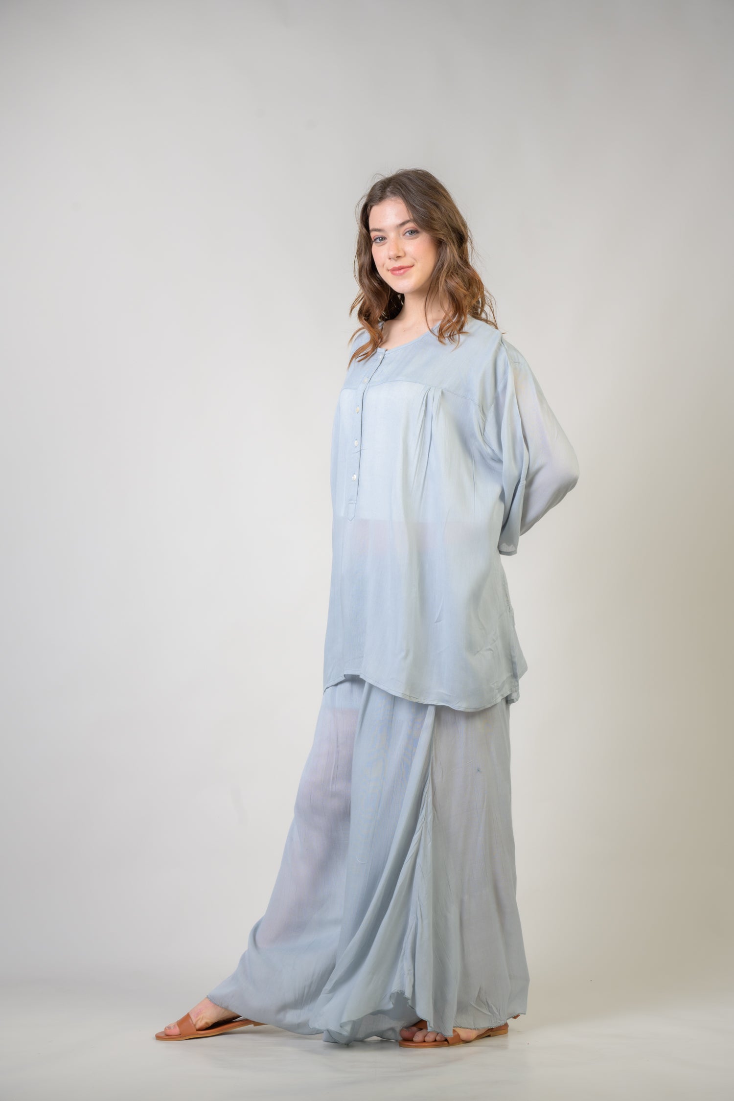 Ivo Top and Trouser Set - Silver