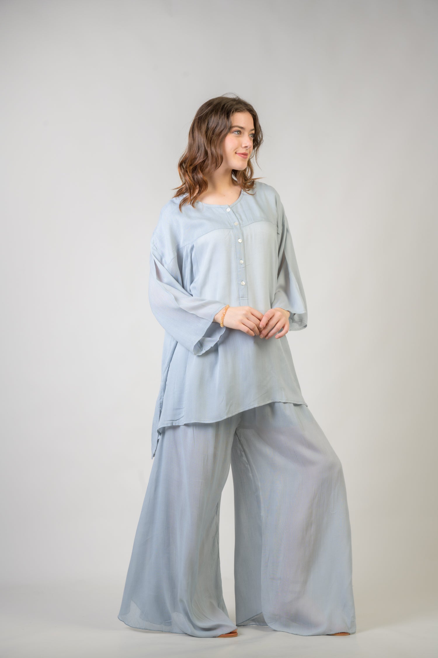 Ivo Top and Trouser Set - Silver