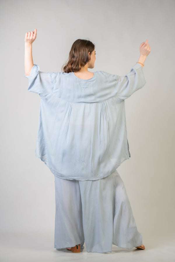 Ivo Top and Trouser Set - Silver