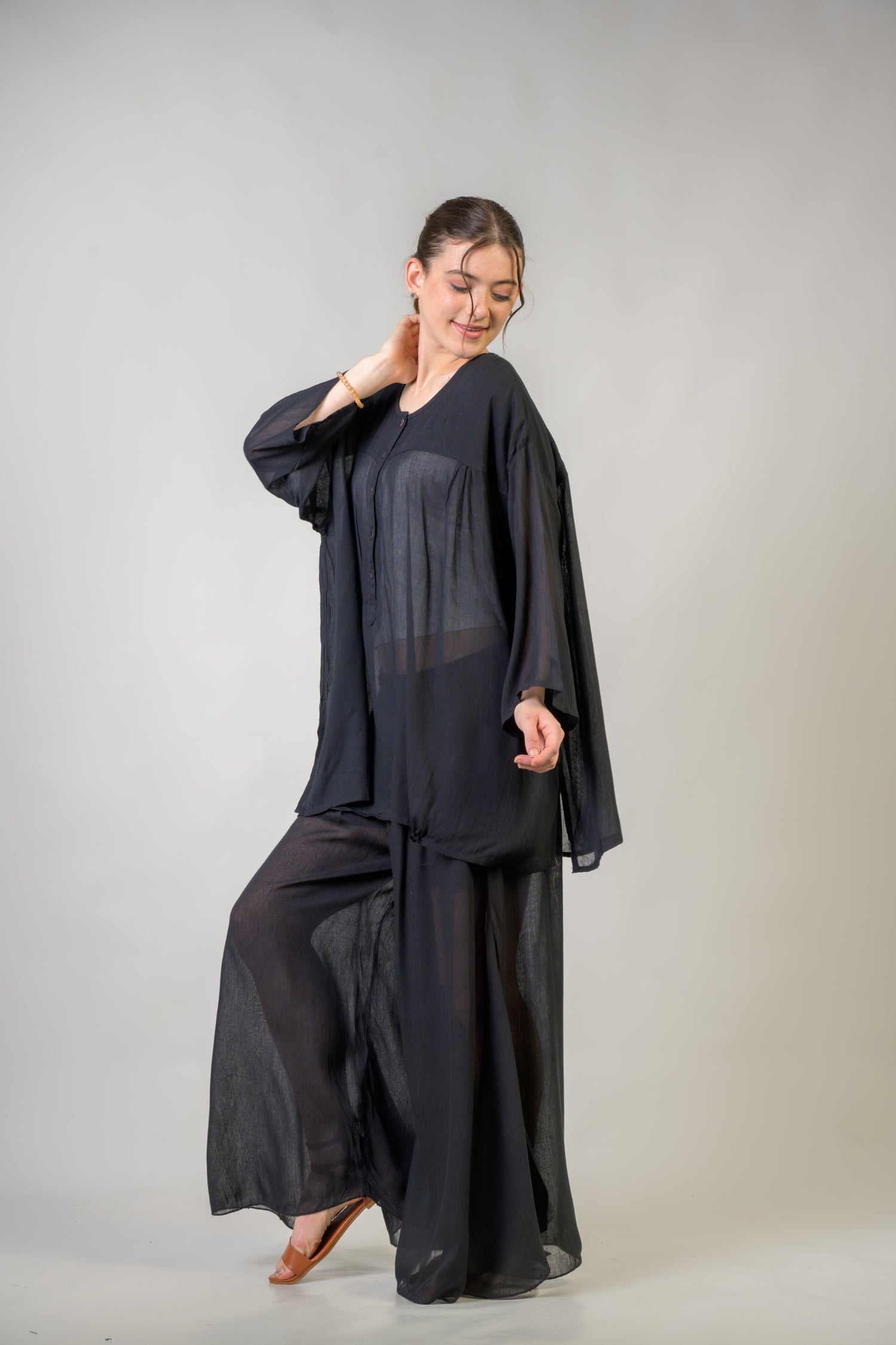 Ivo Top and Trouser Set - Black