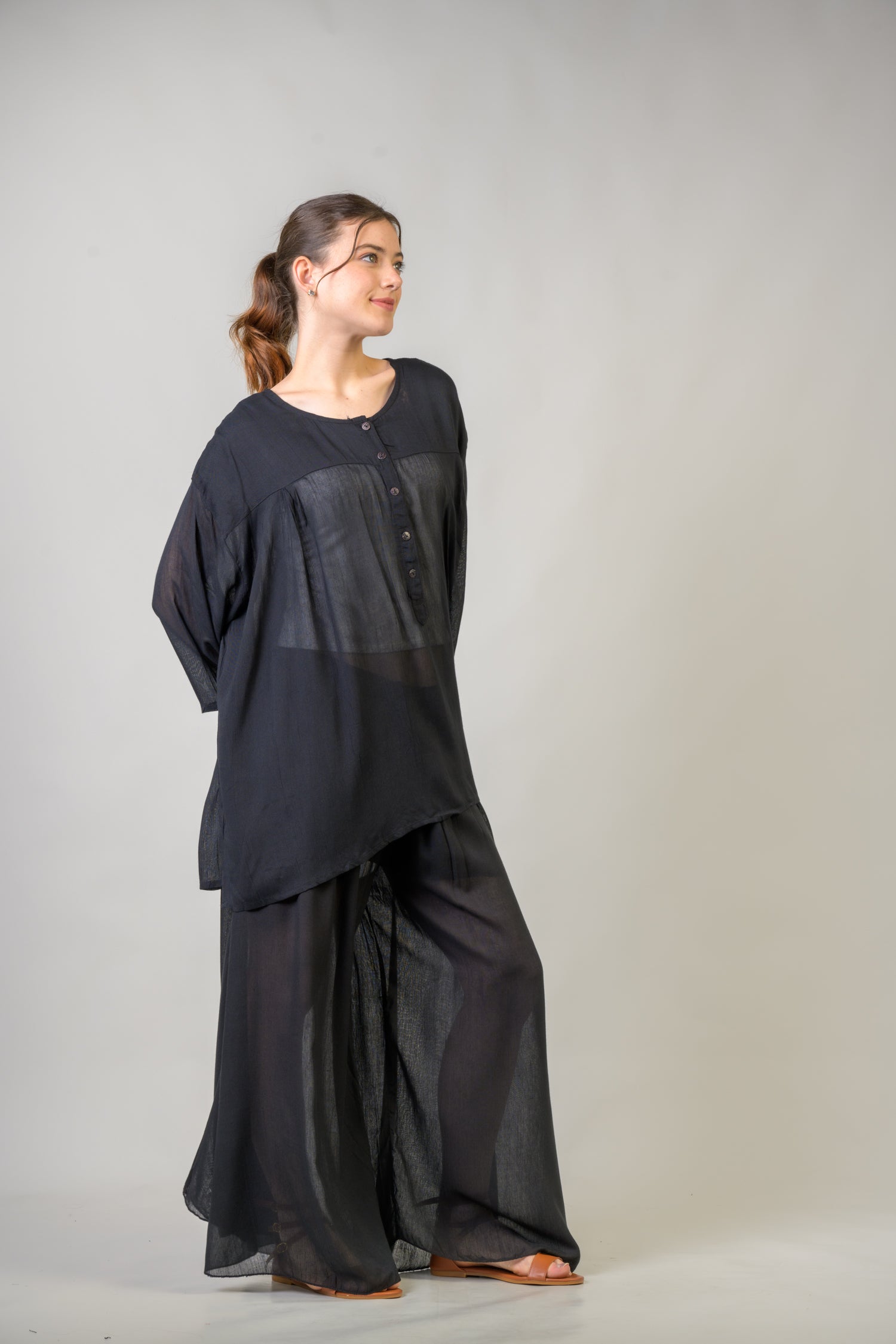 Ivo Top and Trouser Set - Black