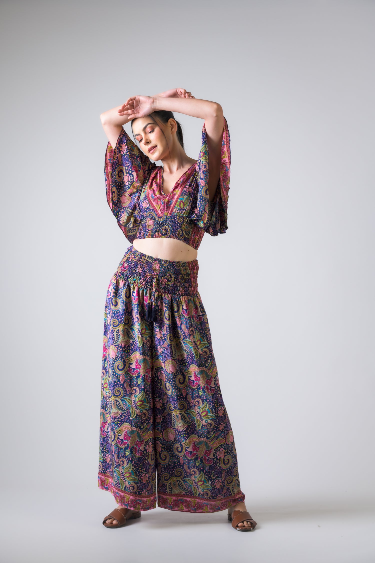 Rhea Print Top and Trouser Set