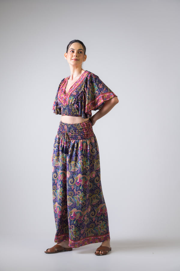 Rhea Print Top and Trouser Set