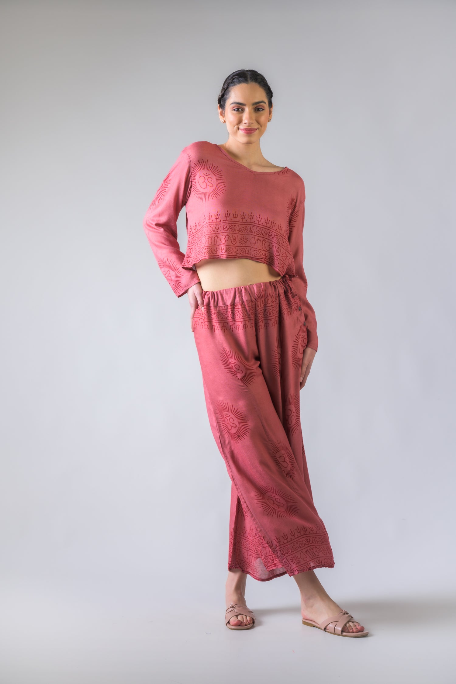 Rhea V Neck Top and Trousers Set